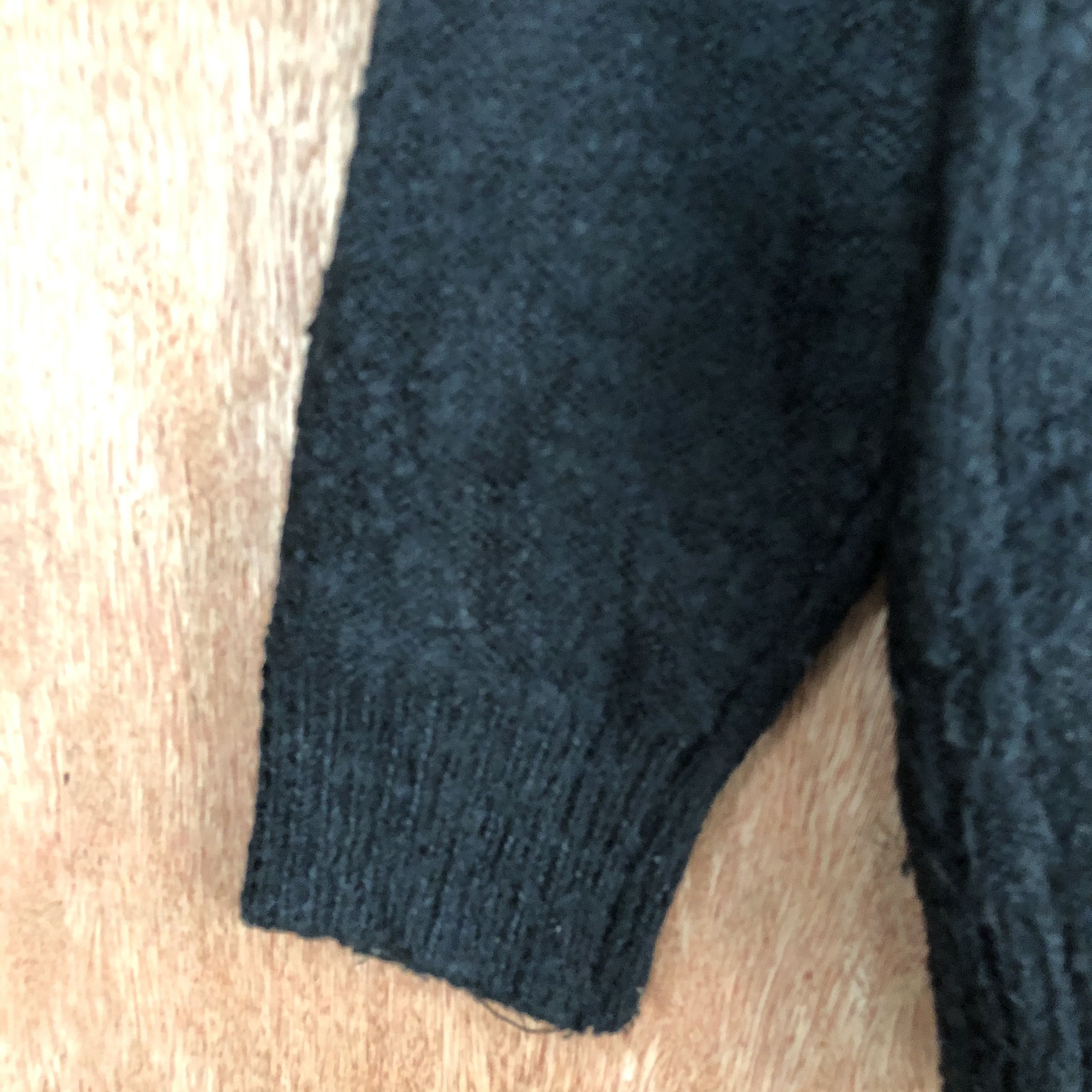 Vintage DLL Antiqulothes plain Black shag shaggy Knitwear #c504 Size US M / EU 48-50 / 2 - 6 Thumbnail