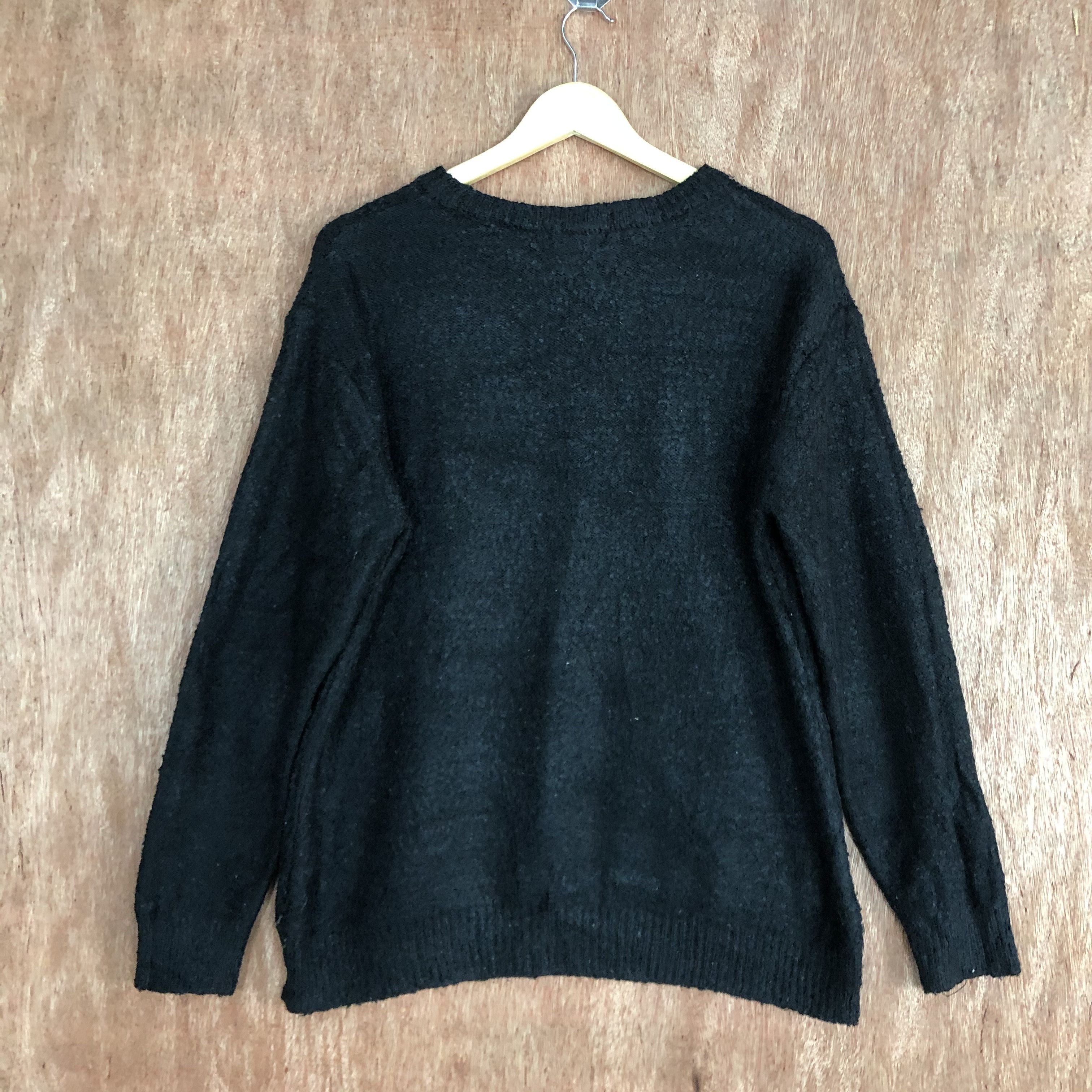 Vintage DLL Antiqulothes plain Black shag shaggy Knitwear #c504 Size US M / EU 48-50 / 2 - 9 Thumbnail
