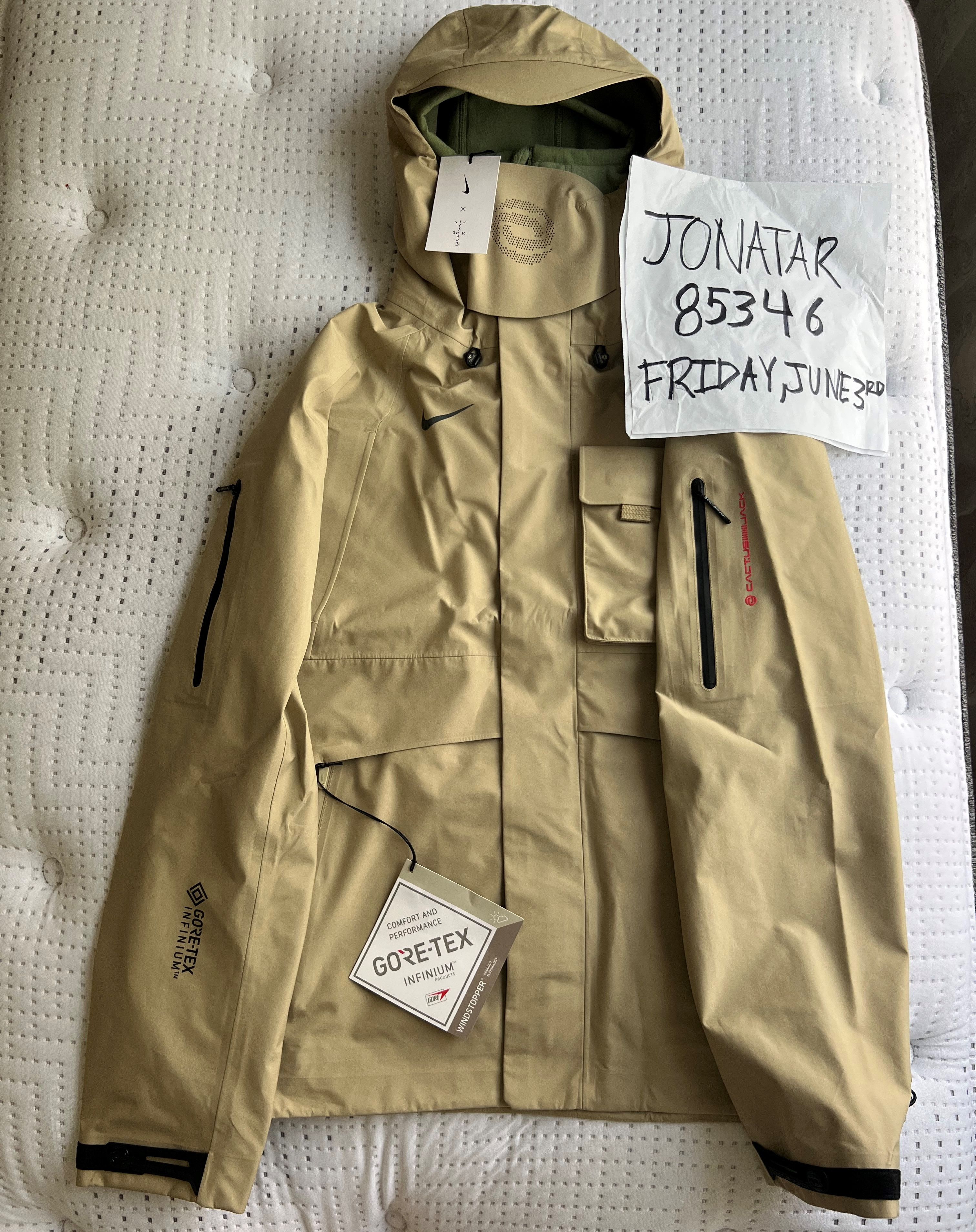 Cactus Jack Nike NRG BH JACKET Limestone Travis Scott brand new Size Small S