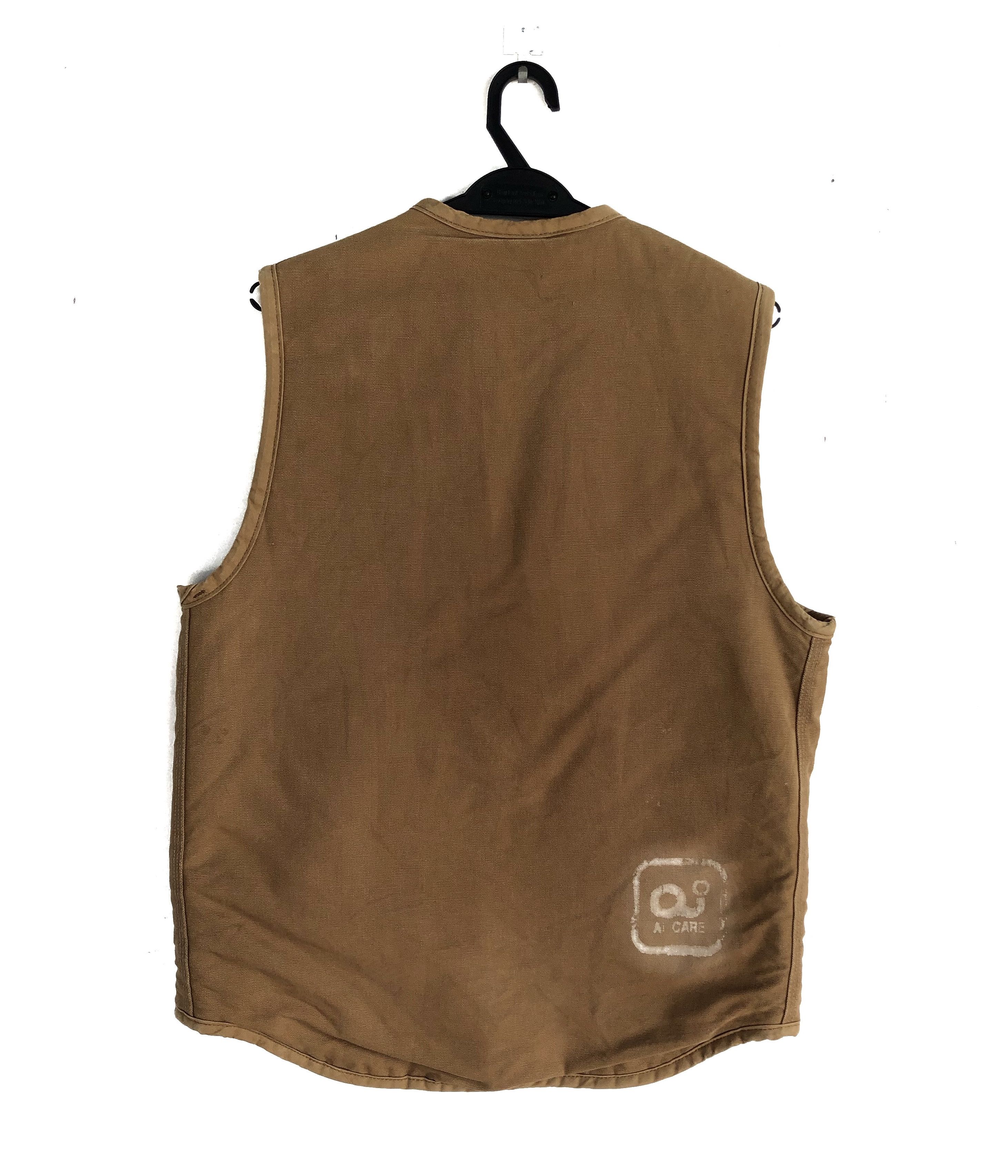 Carhartt × Vintage VINTAGE 80’S CARHARTT GILET HUNTING SHERPA LINED WORK VEST Size US M / EU 48-50 / 2 - 2 Thumbnail