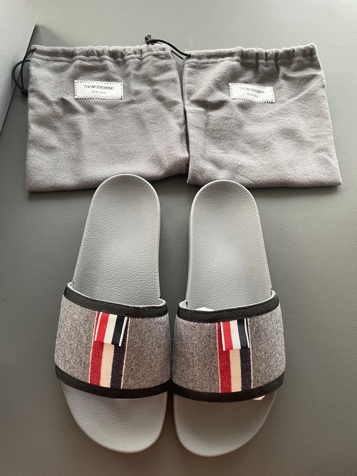 Thom Browne Rare Iconic Classic Brand New TB Logo Slides Sandal Slip-on Size US 11 / EU 44 - 11 Thumbnail