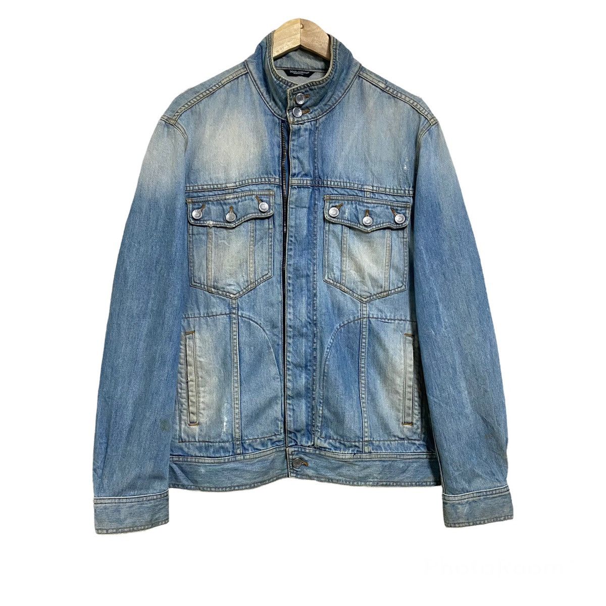 Dolce & Gabbana Vintage Dolce&Gabbana Denim Jacket Double Zipper Mudwash Size US L / EU 52-54 / 3 - 1 Thumbnail