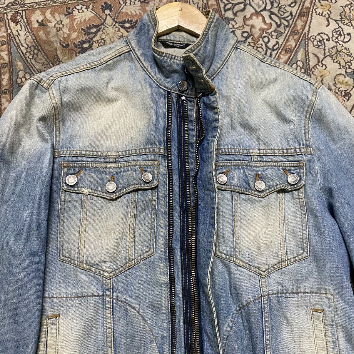 Dolce & Gabbana Vintage Dolce&Gabbana Denim Jacket Double Zipper Mudwash Size US L / EU 52-54 / 3 - 6 Thumbnail