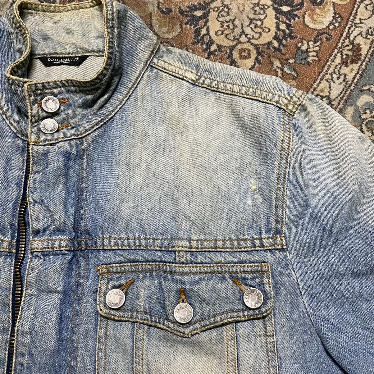 Dolce & Gabbana Vintage Dolce&Gabbana Denim Jacket Double Zipper Mudwash Size US L / EU 52-54 / 3 - 8 Thumbnail