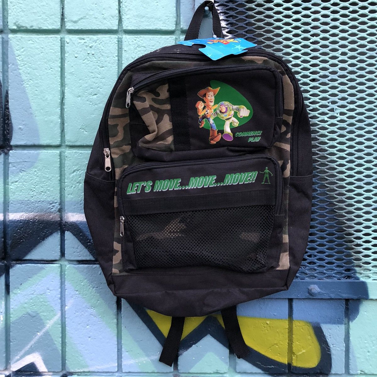 Disney NWT 1999 Toy Story 2 Backpack Woody & Buzz 90s Pixar Size ONE SIZE - 2 Thumbnail