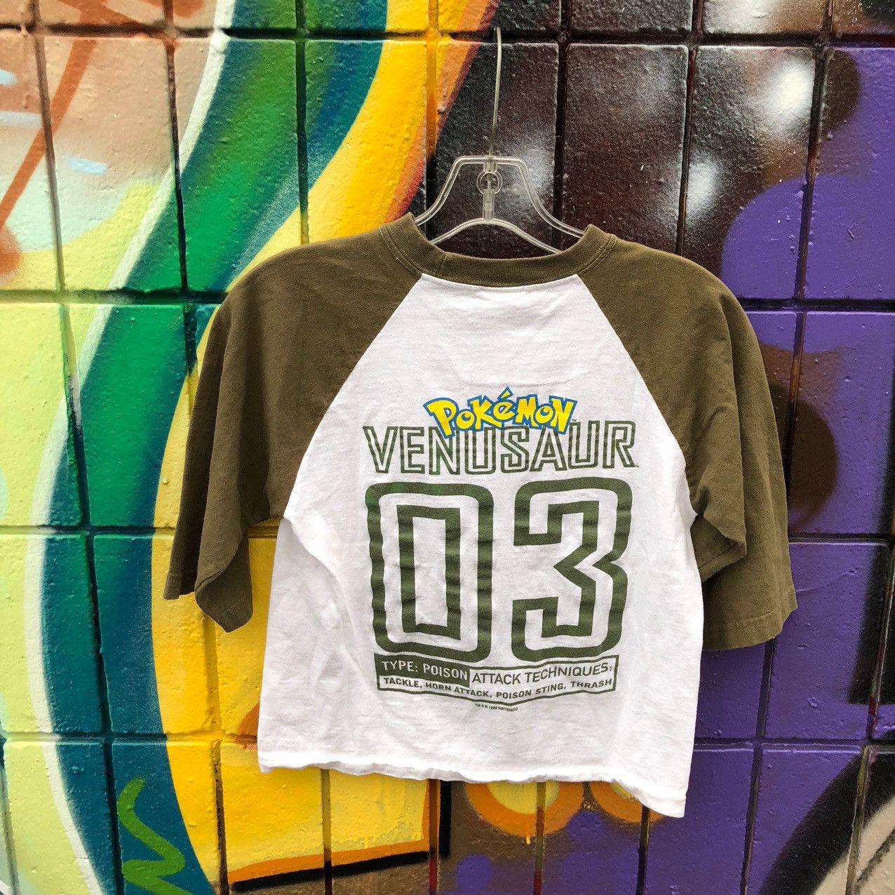 Pokemon 1999 Venusaur Pokemon 3/4 Sleeve T-Shirt Nintendo Anime Size US S / EU 44-46 / 1 - 3 Thumbnail