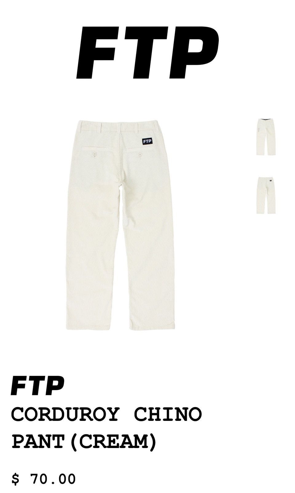 FTP Corduroy outlet pants