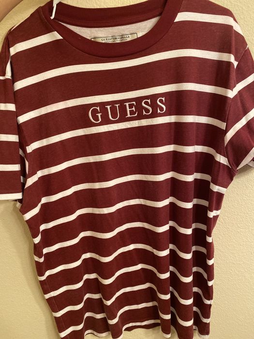 Guess striped best sale shirt urban outfitters