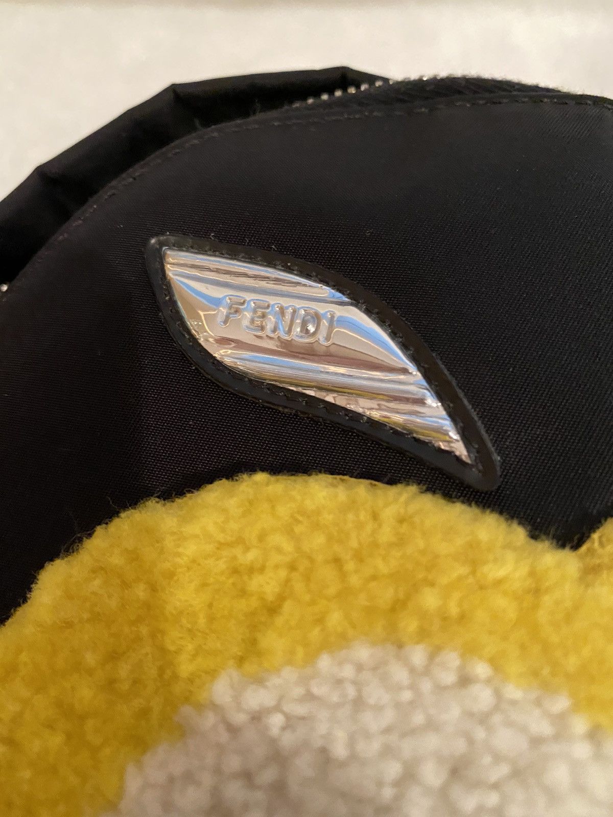 Fendi Shearling & Nylon Apple Mini Backpack Size ONE SIZE - 4 Thumbnail