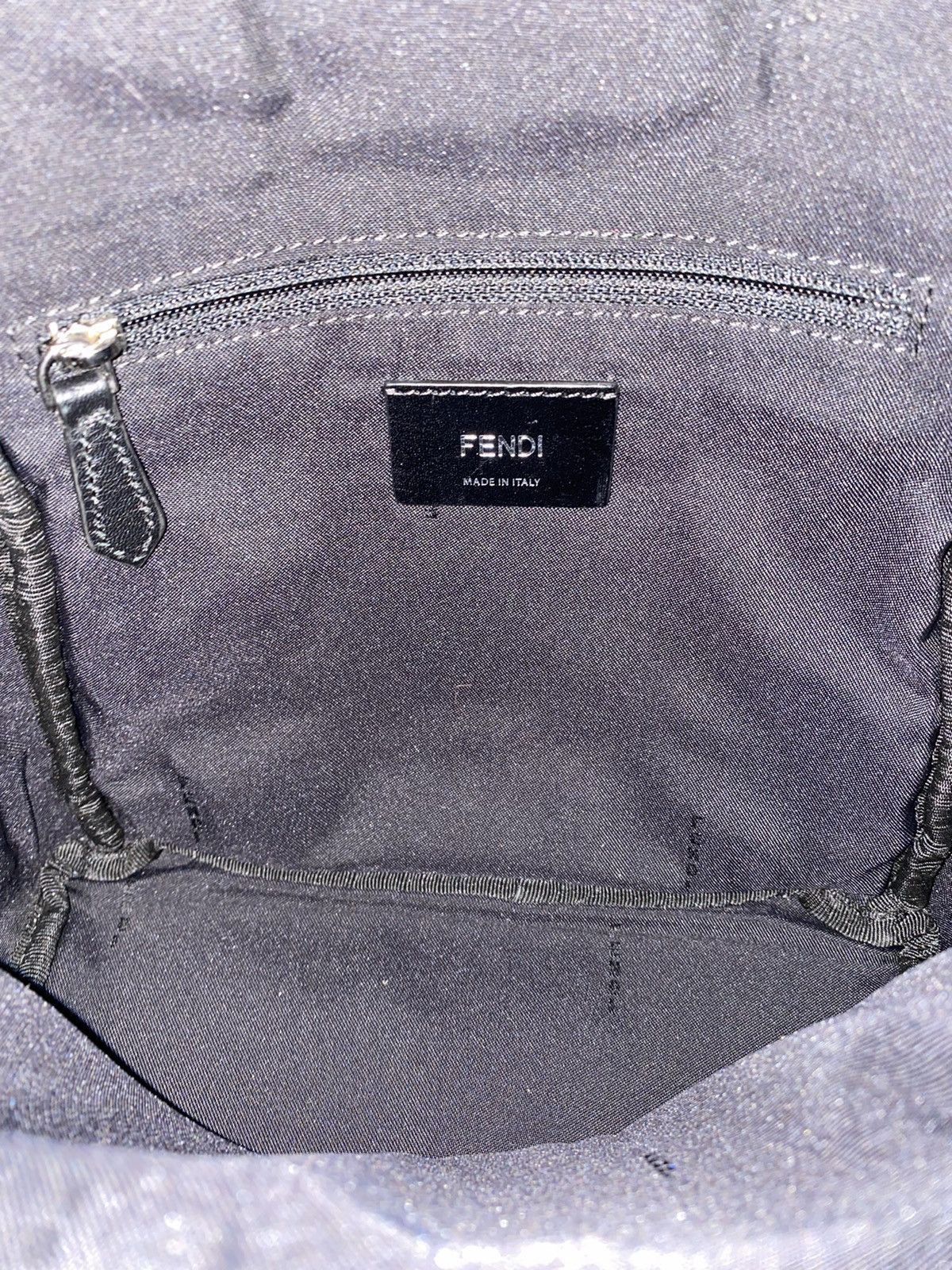 Fendi Shearling & Nylon Apple Mini Backpack Size ONE SIZE - 3 Thumbnail