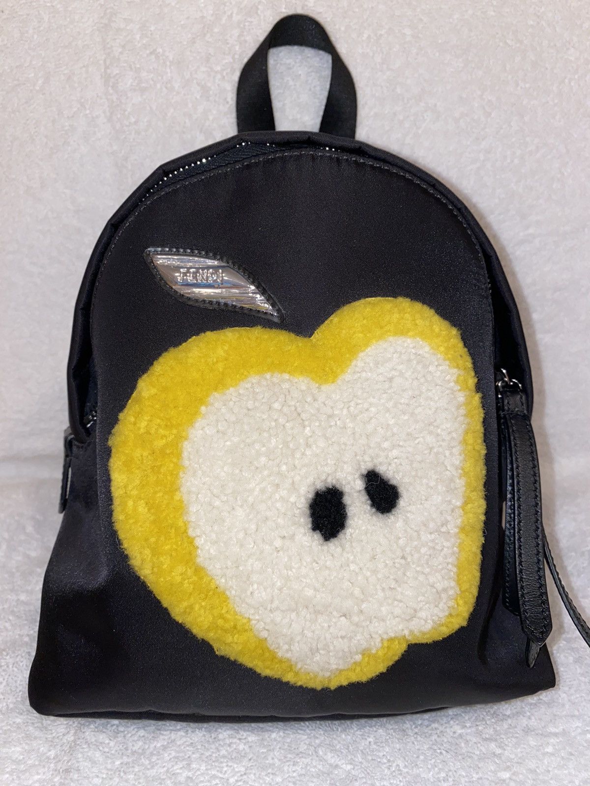 Fendi Shearling & Nylon Apple Mini Backpack Size ONE SIZE - 1 Thumbnail