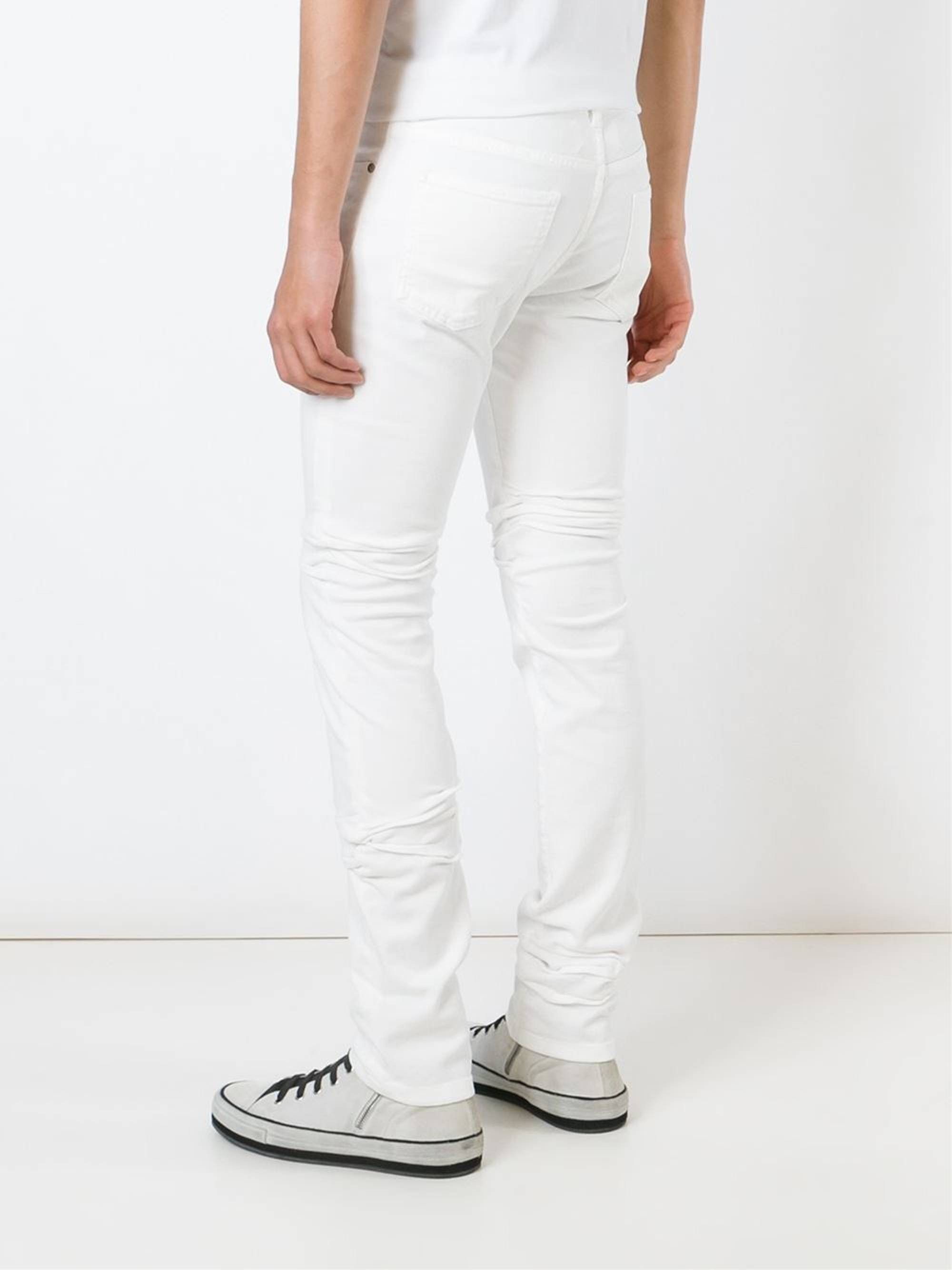 Maison Margiela Skinny Stacked White Denim Size US 30 / EU 46 - 7 Thumbnail