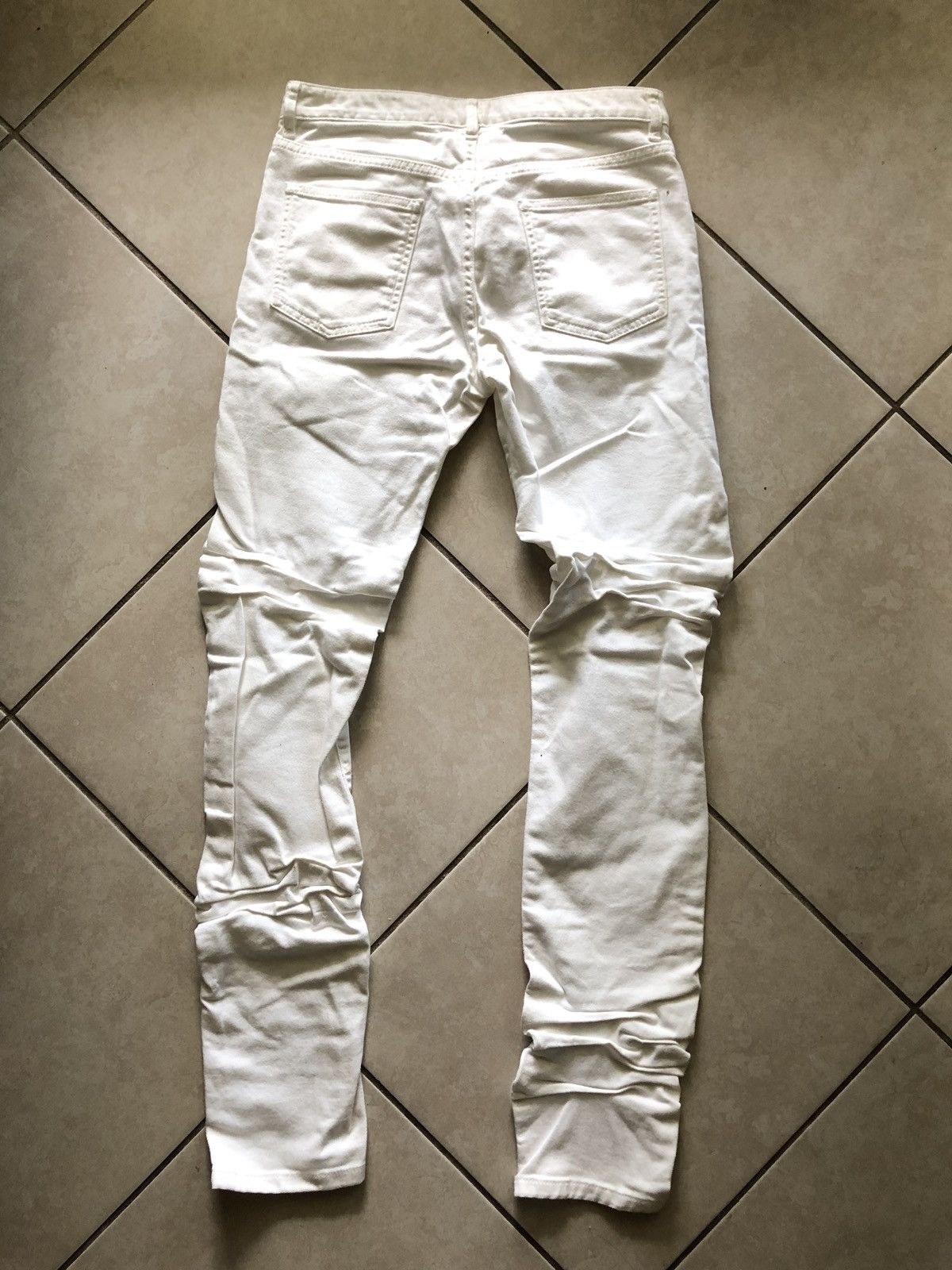 Maison Margiela Skinny Stacked White Denim Size US 30 / EU 46 - 2 Thumbnail
