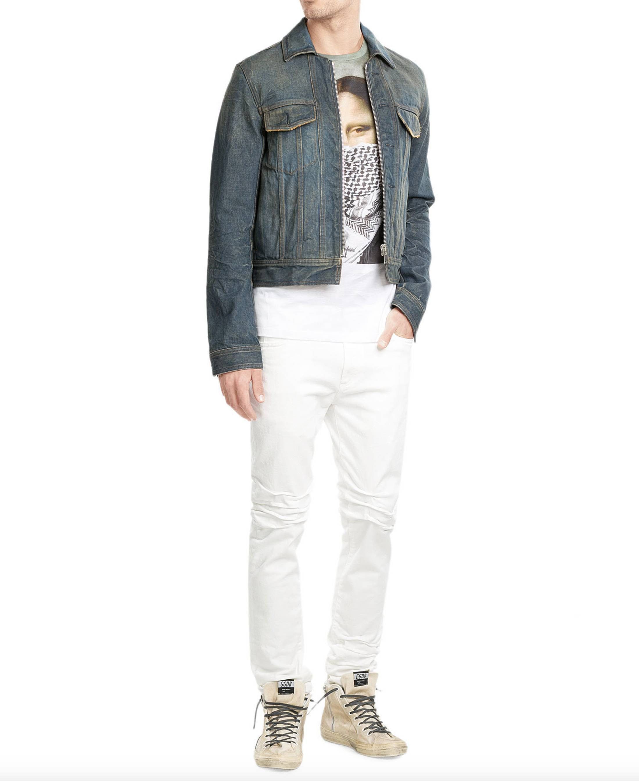 Skinny Stacked White Denim