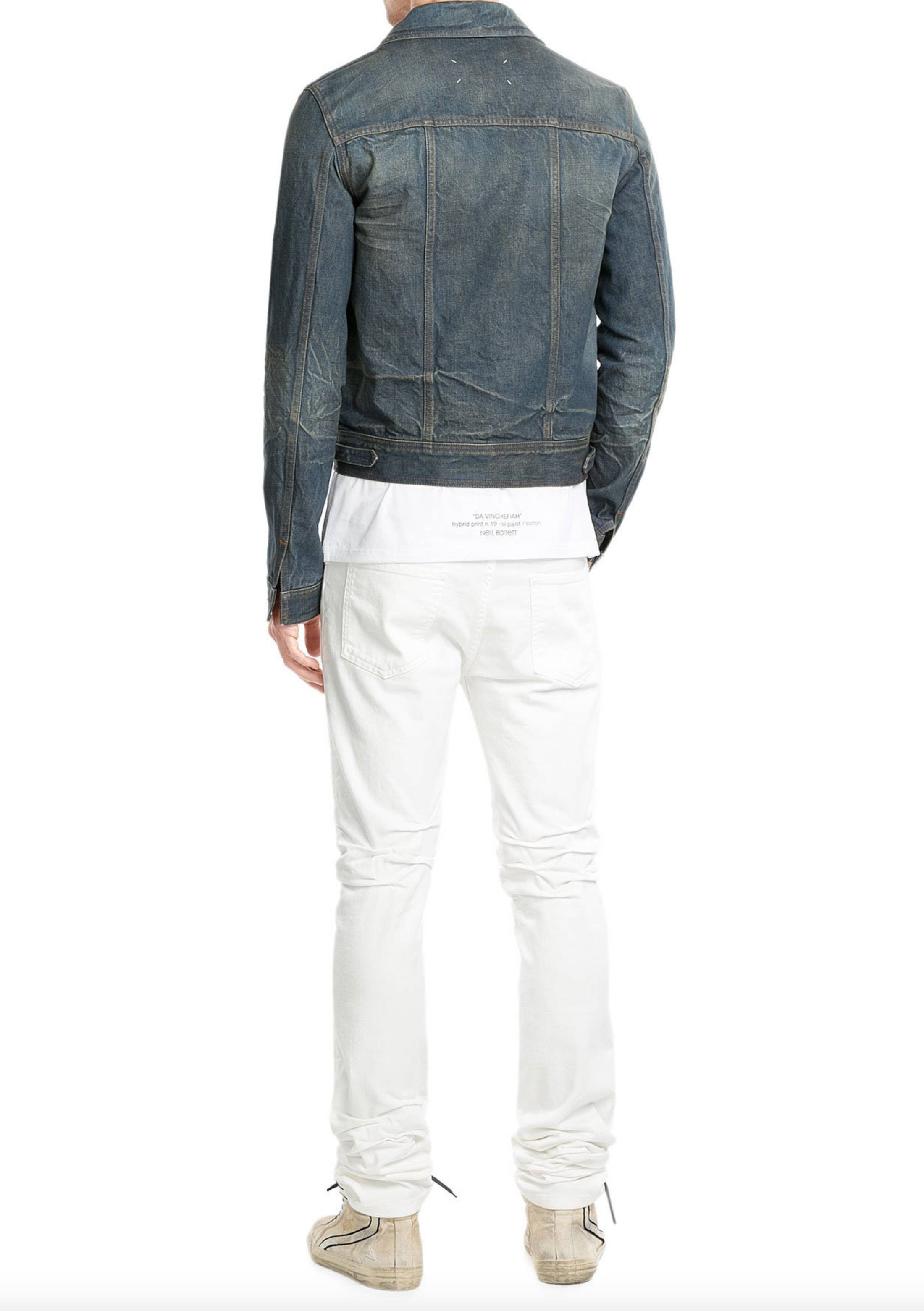 Maison Margiela Skinny Stacked White Denim Size US 30 / EU 46 - 6 Thumbnail