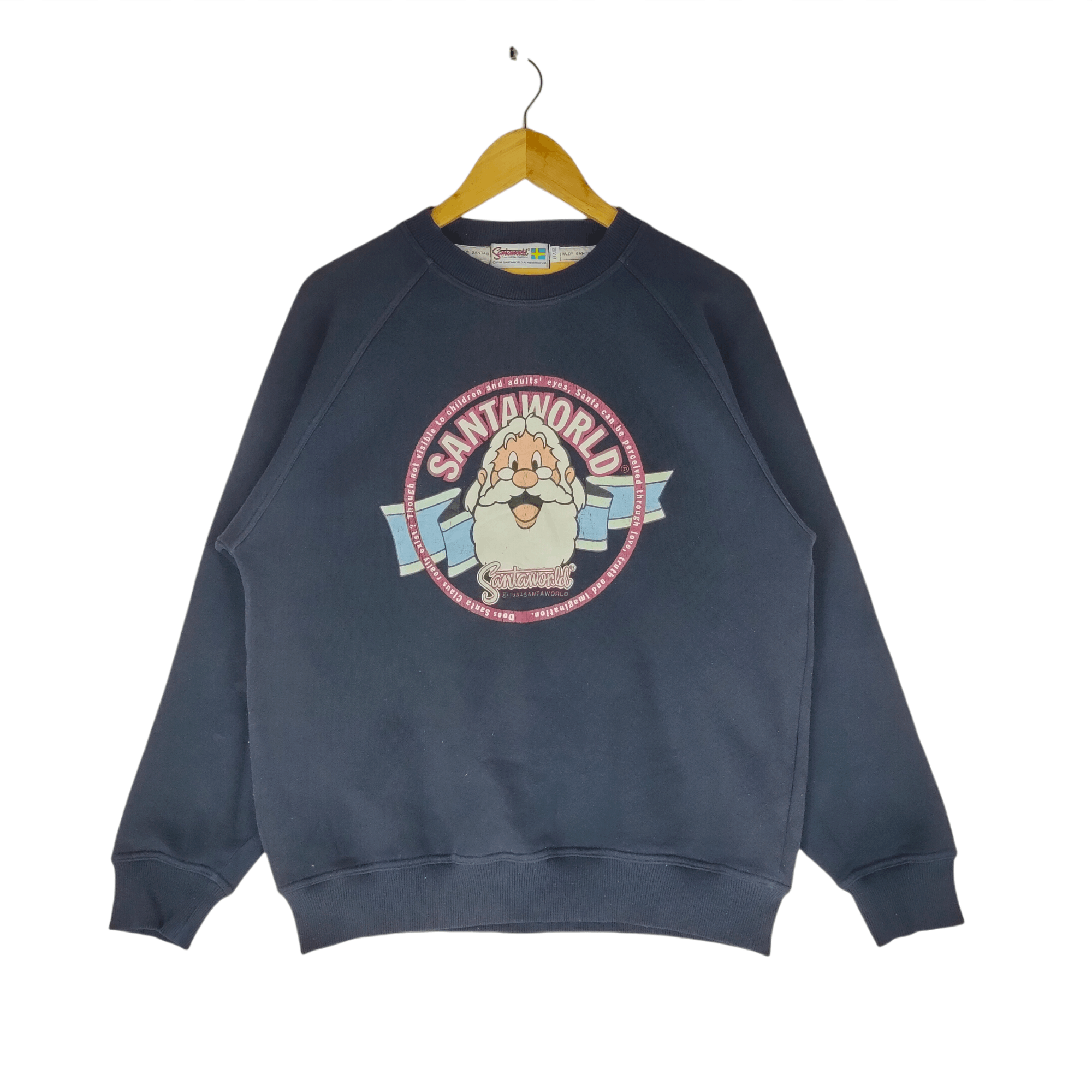 Other Vintage 80s SANTAWORLD Big Logo Crewneck Large Sweatshirt Size US L / EU 52-54 / 3 - 1 Thumbnail