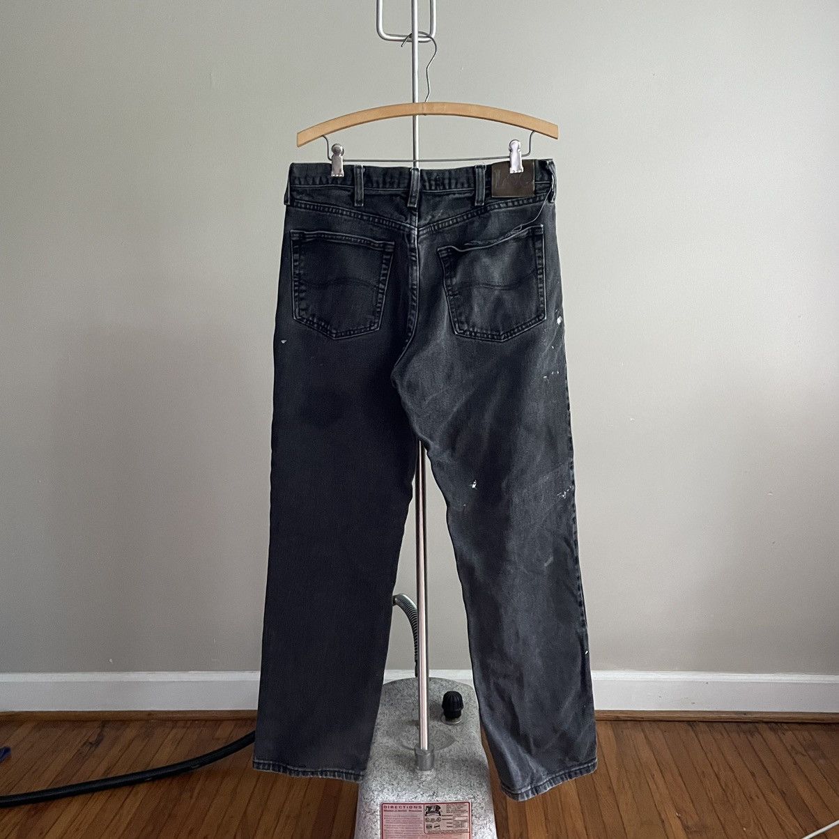 Lee Vintage Faded Black Painter Jeans Straight Cut - 32x30 Size US 32 / EU 48 - 2 Thumbnail