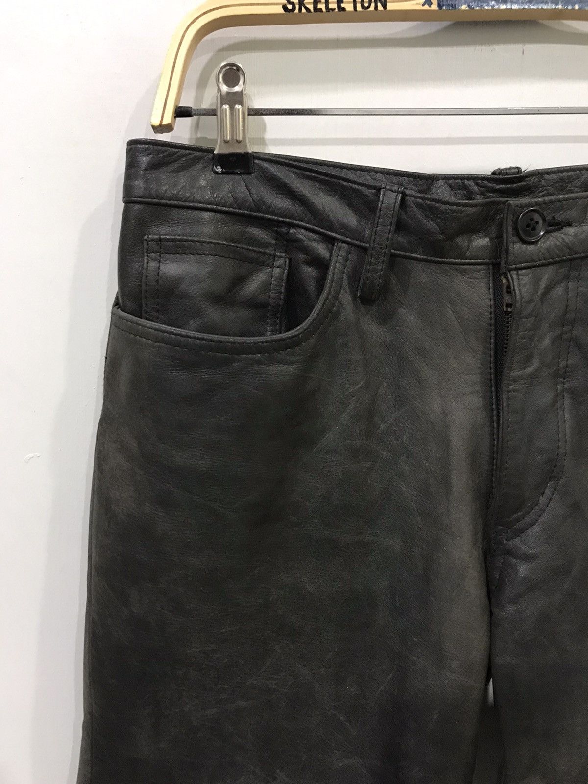 Genuine Leather × Japanese Brand DOMON HOMME Japan Real Sturdy Leather Pant Size US 31 - 3 Thumbnail
