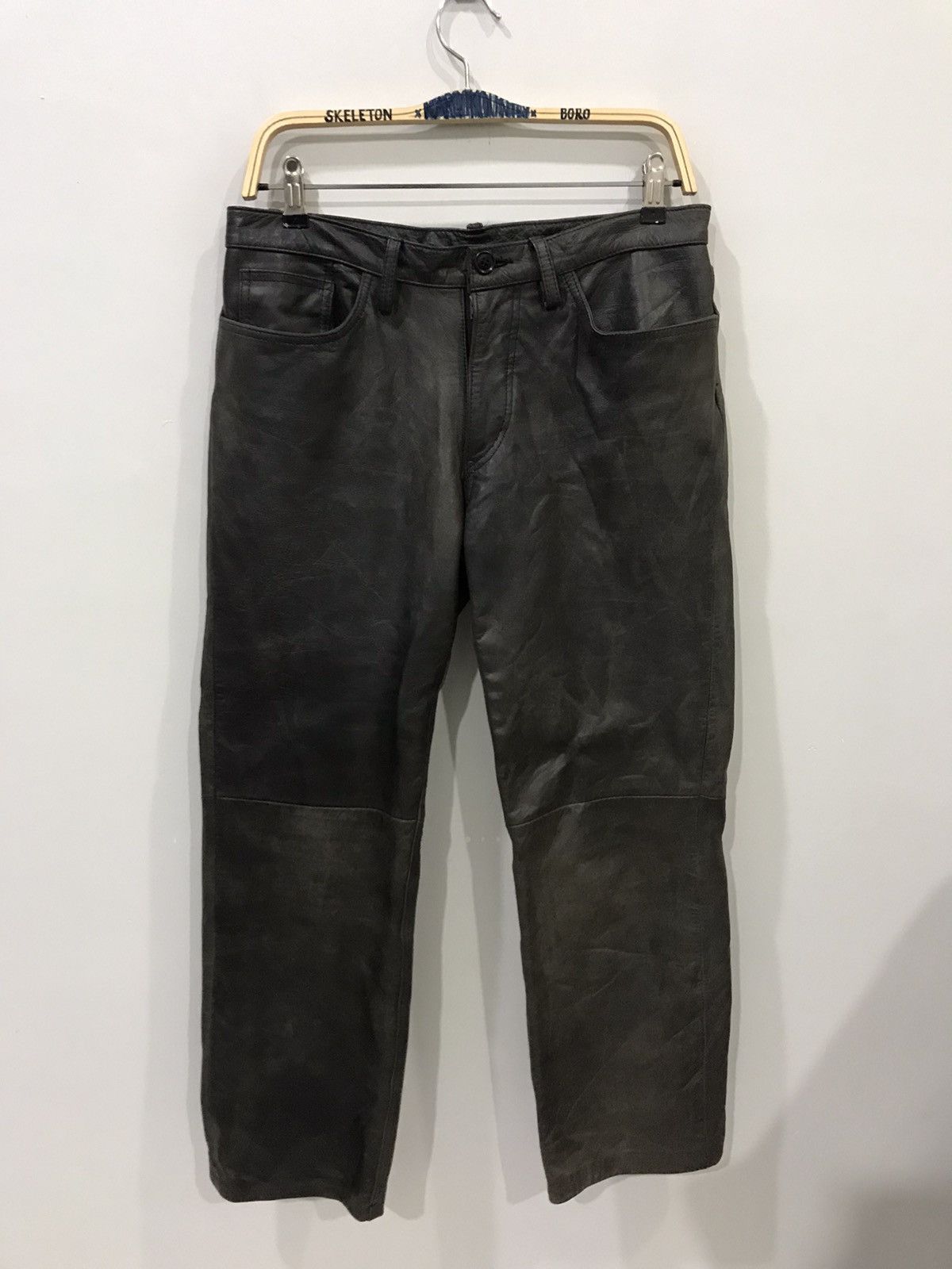 Genuine Leather × Japanese Brand DOMON HOMME Japan Real Sturdy Leather Pant Size US 31 - 1 Thumbnail