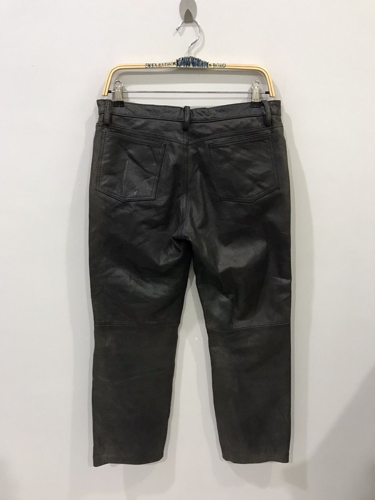 Genuine Leather × Japanese Brand DOMON HOMME Japan Real Sturdy Leather Pant Size US 31 - 9 Thumbnail