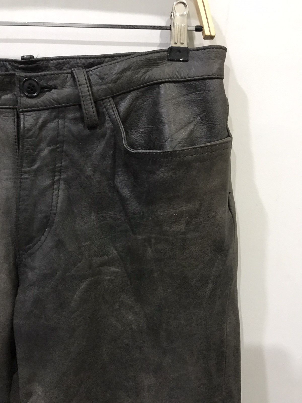 Genuine Leather × Japanese Brand DOMON HOMME Japan Real Sturdy Leather Pant Size US 31 - 2 Thumbnail