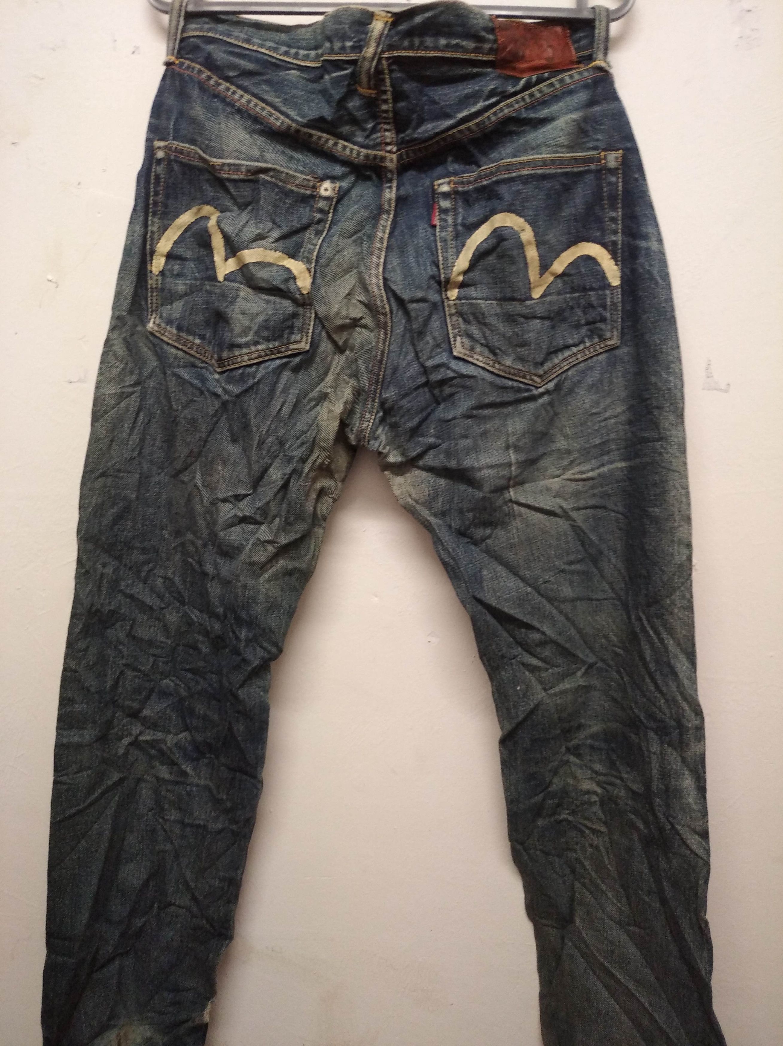 Vintage evisu selvedge distressed jeans size 31