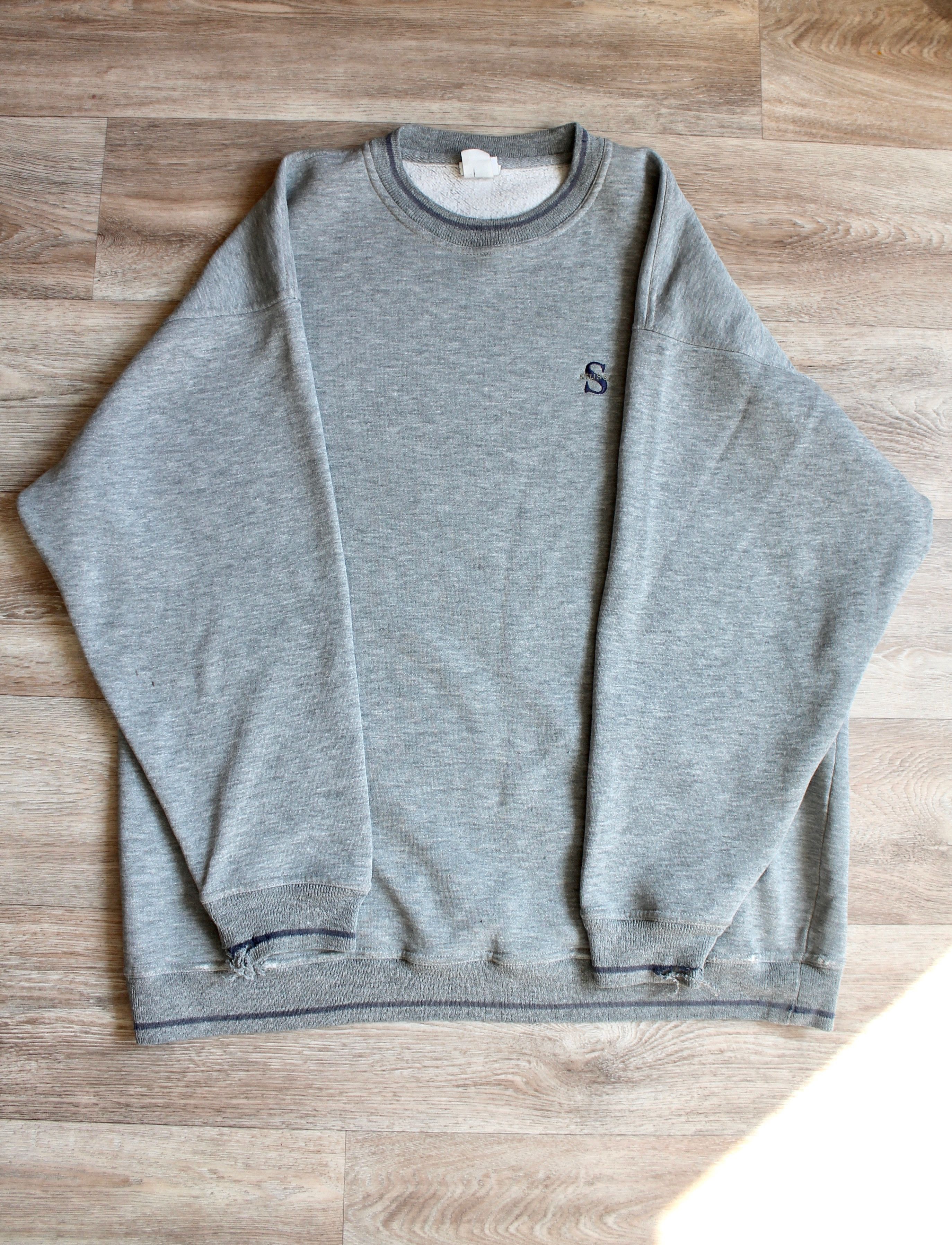 Stussy STUSSY Made in USA Sweatshirt Faded Gray Worn Size US L / EU 52-54 / 3 - 15 Thumbnail