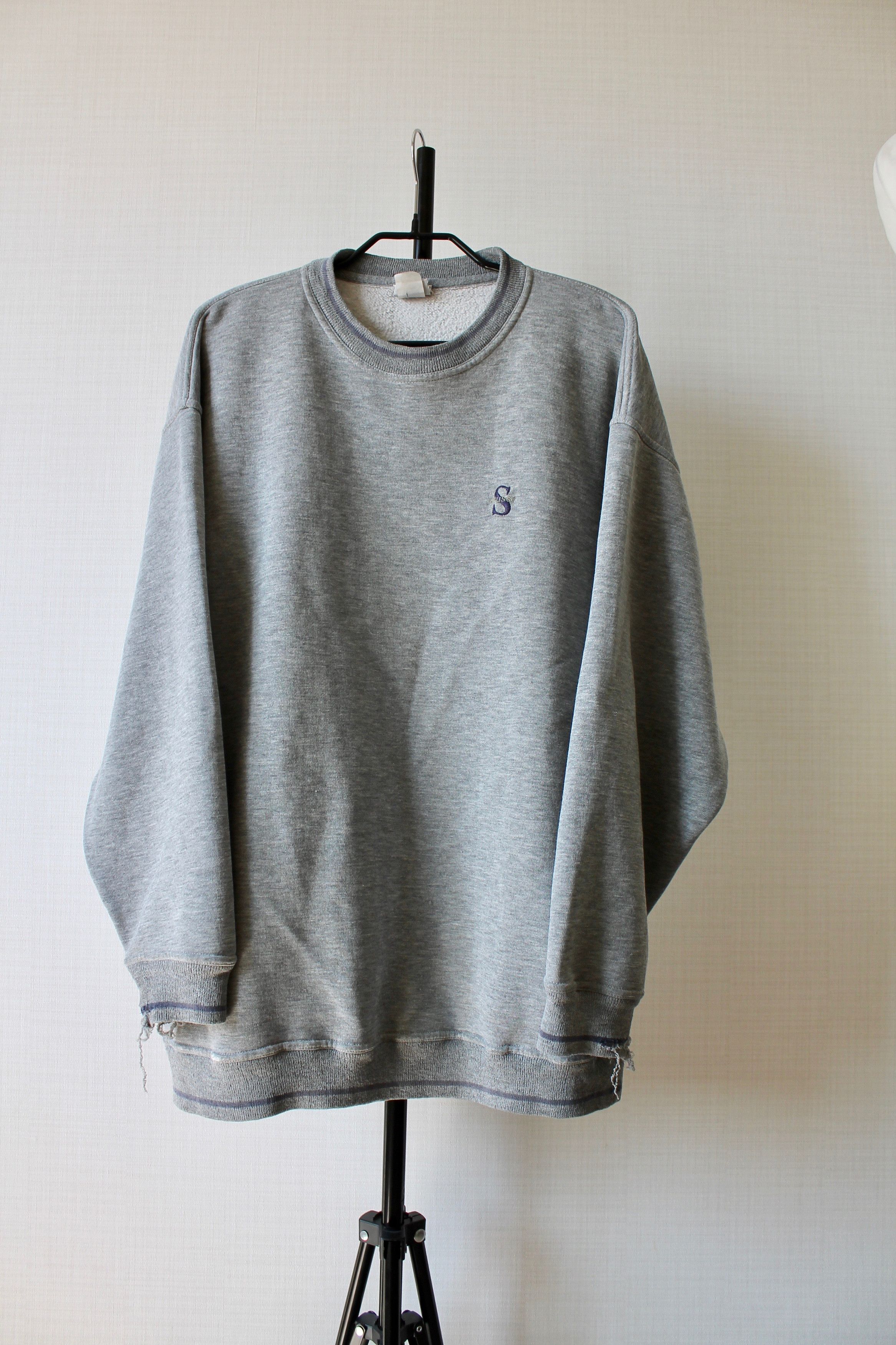 Stussy STUSSY Made in USA Sweatshirt Faded Gray Worn Size US L / EU 52-54 / 3 - 1 Thumbnail