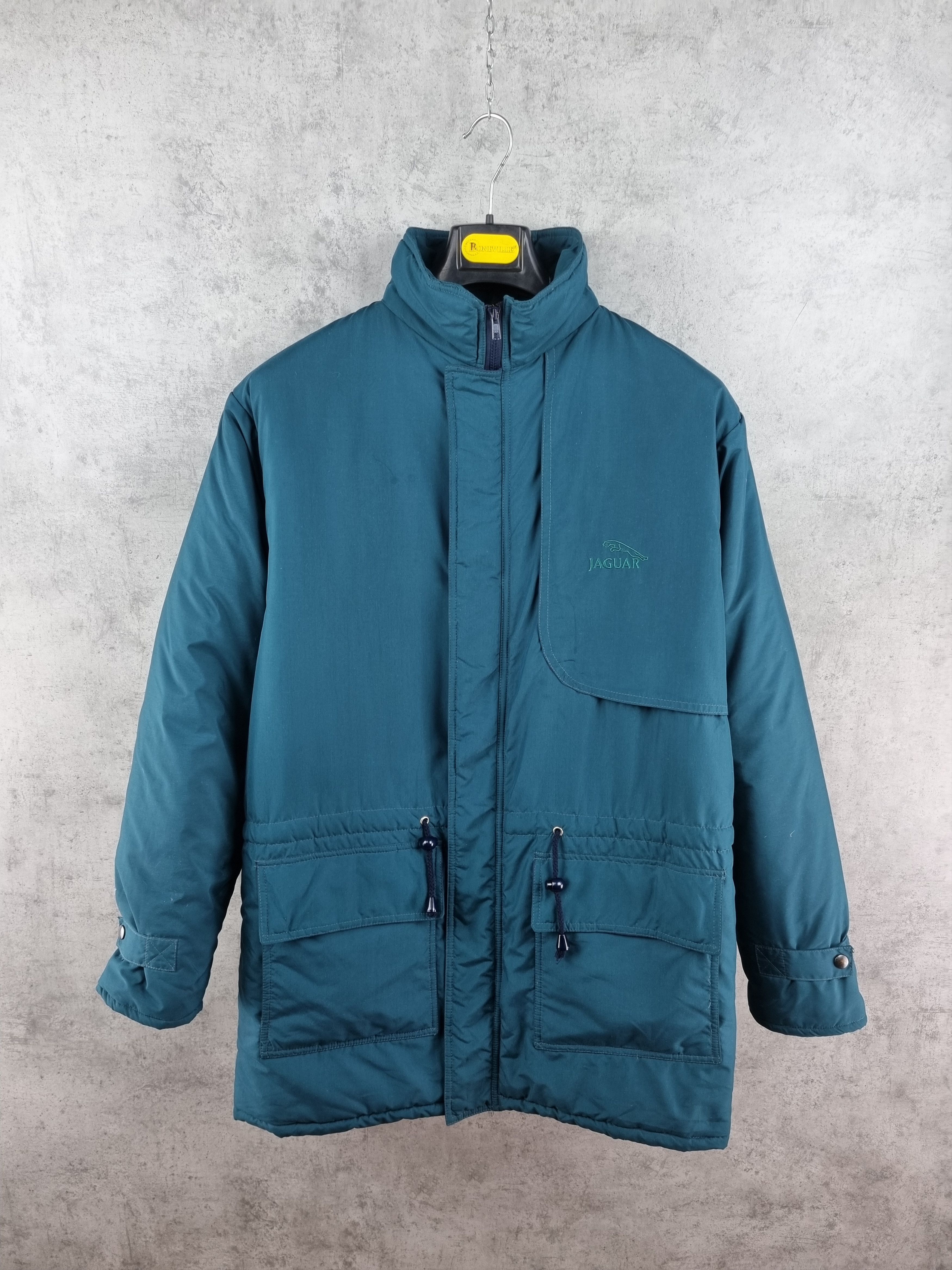 image of Nascar x Racing 80's Jaguar Racing Vintage Parka Multi Pockets Jacket in Green, Men's (Size Large)