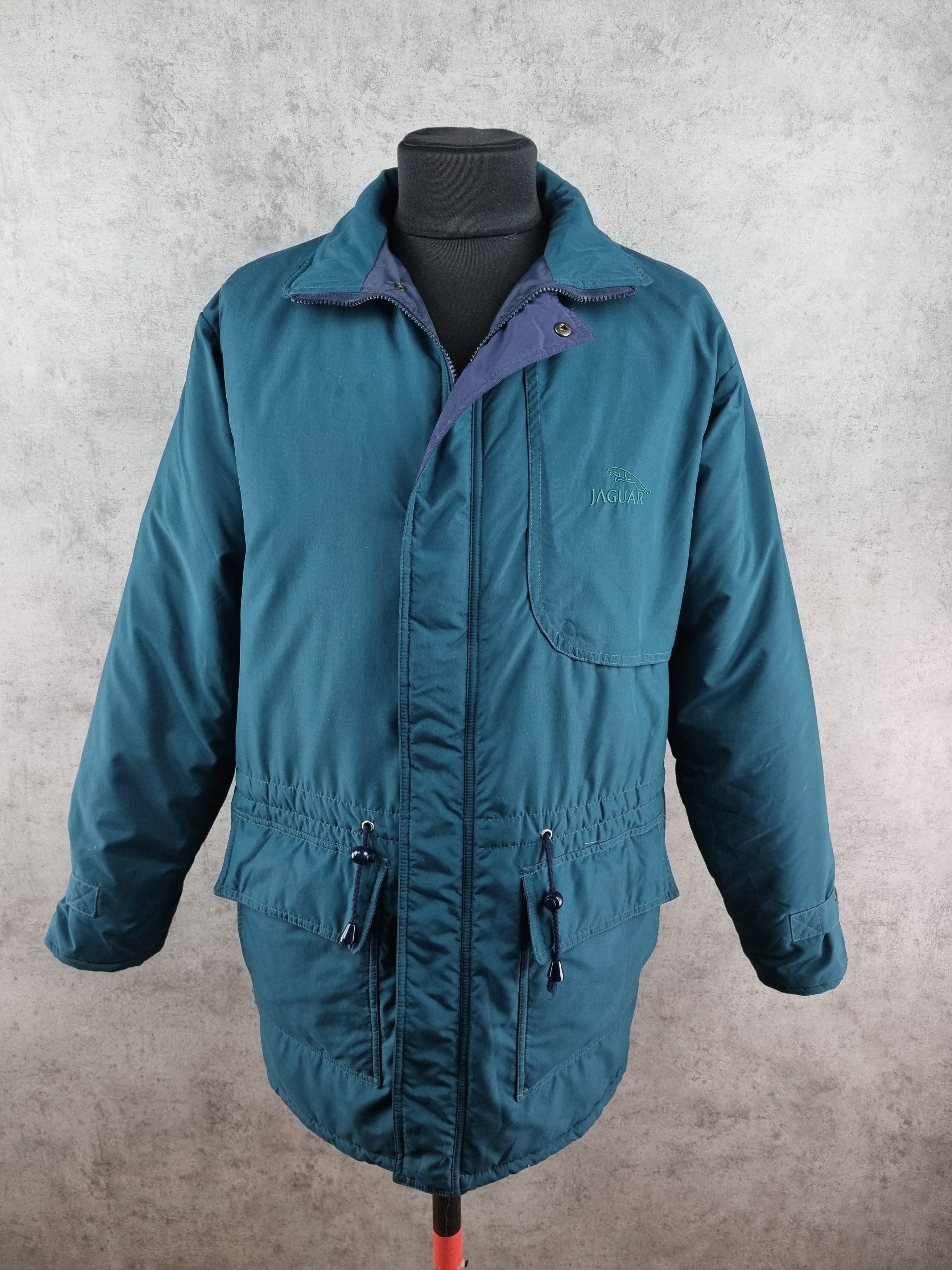 NASCAR Rare 80s JAGUAR Racing Vintage Parka Multi pockets Jacket Size US L / EU 52-54 / 3 - 4 Thumbnail
