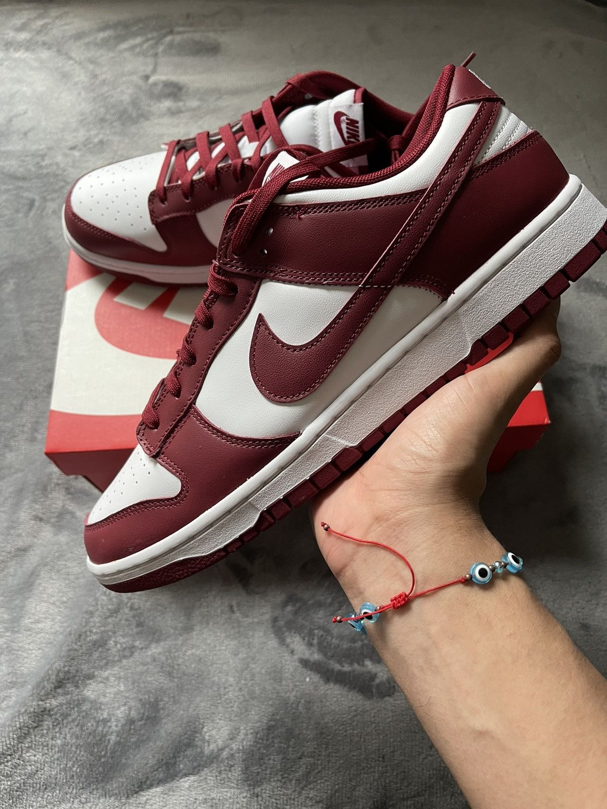 Nike Nike Dunk Low Team Red Size US 12 / EU 45 - 1 Thumbnail