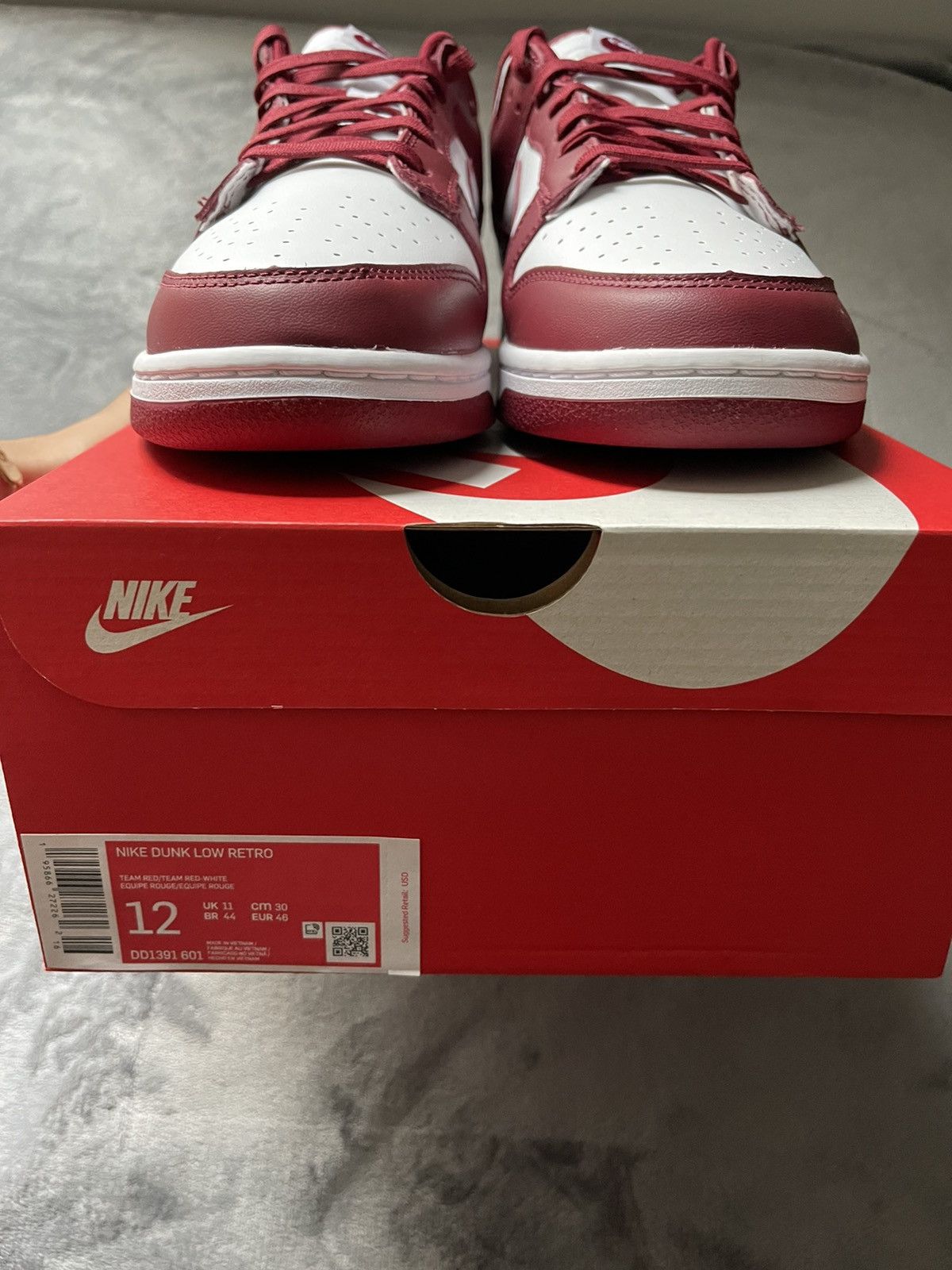 Nike Nike Dunk Low Team Red Size US 12 / EU 45 - 12 Thumbnail