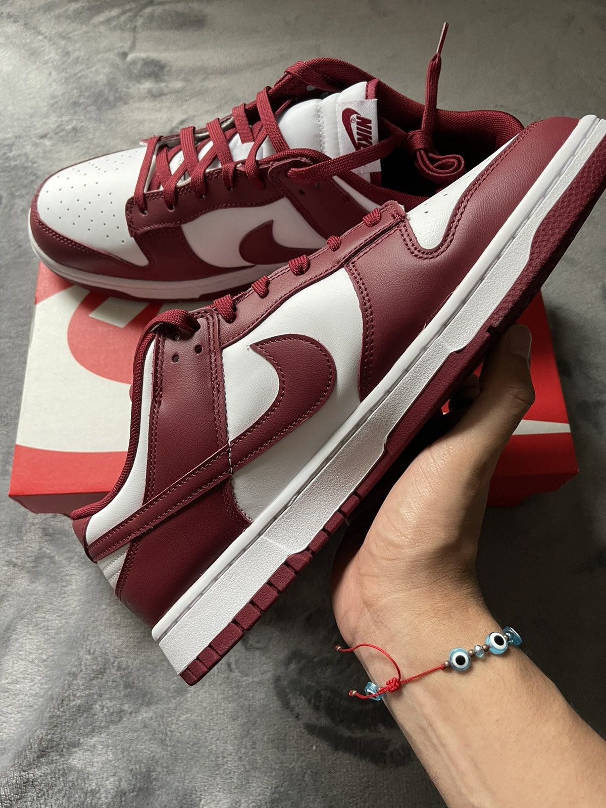 Nike Nike Dunk Low Team Red Size US 12 / EU 45 - 2 Thumbnail