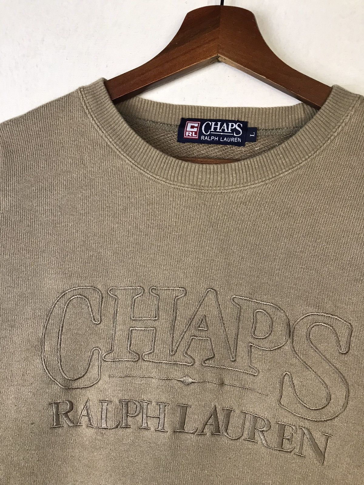 Vintage Chaps Ralph Lauren Big Logo Embroidery Sweatshirt
