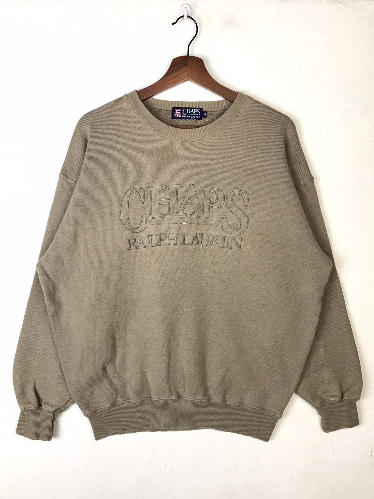 Vintage Chaps Ralph Lauren Big Logo Embroidery Sweatshirt