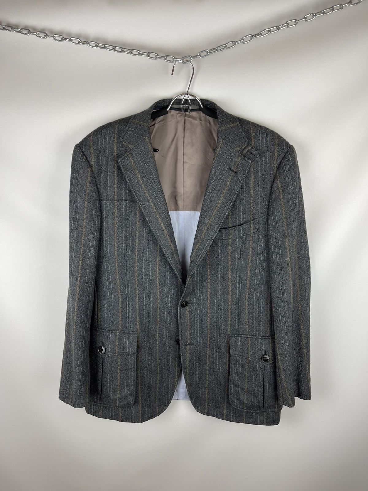 Suitsupply Suitsupply striped wool blazer jacket with zip lining Size 42R - 3 Thumbnail