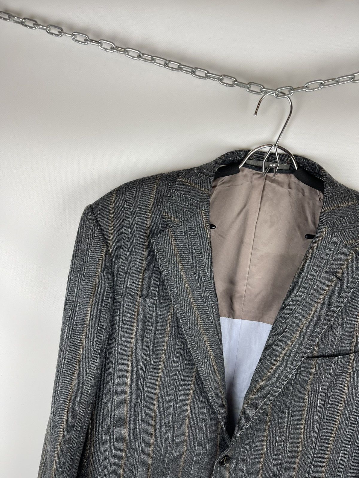 Suitsupply Suitsupply striped wool blazer jacket with zip lining Size 42R - 13 Thumbnail