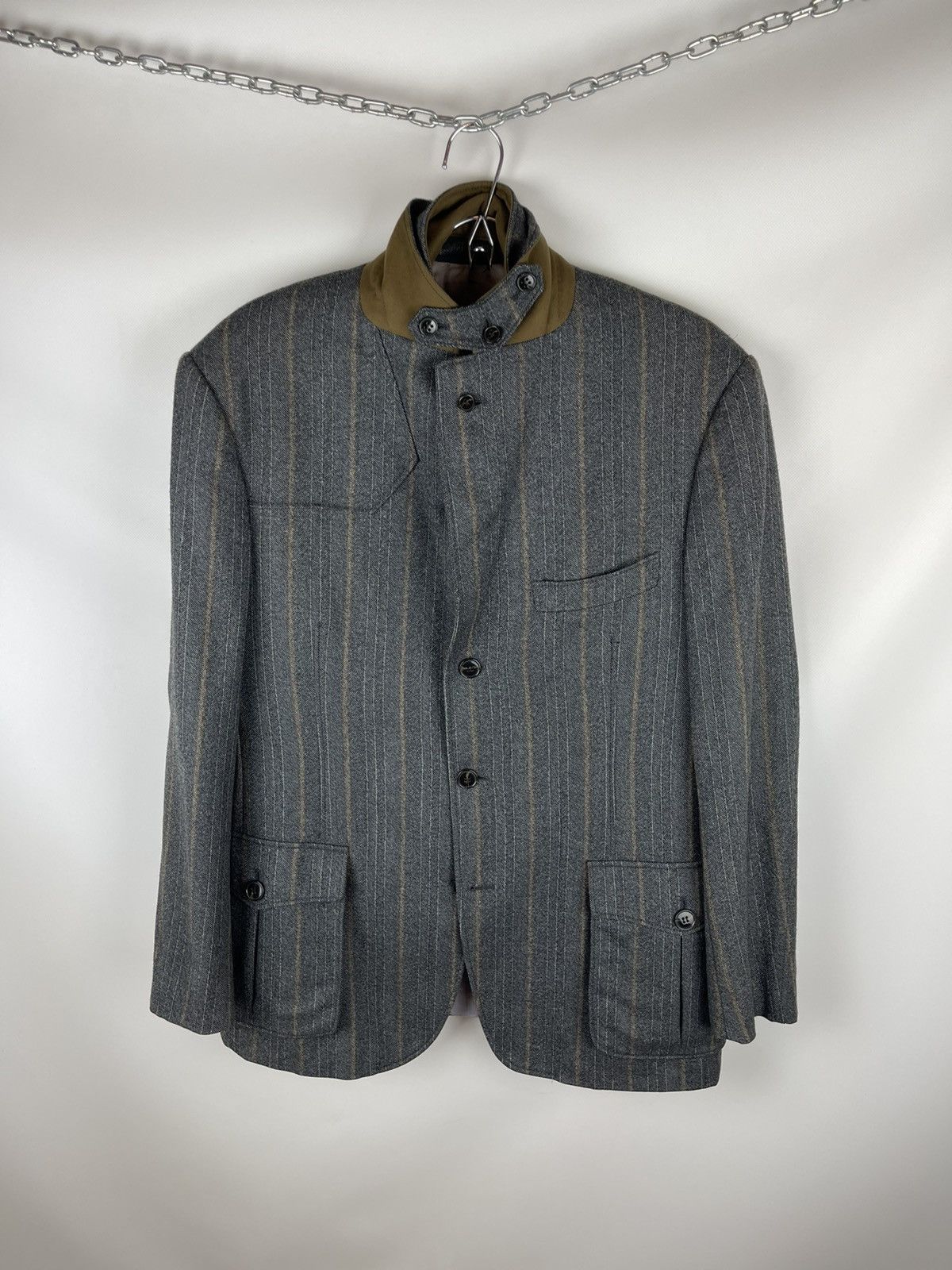 Suitsupply Suitsupply striped wool blazer jacket with zip lining Size 42R - 2 Thumbnail