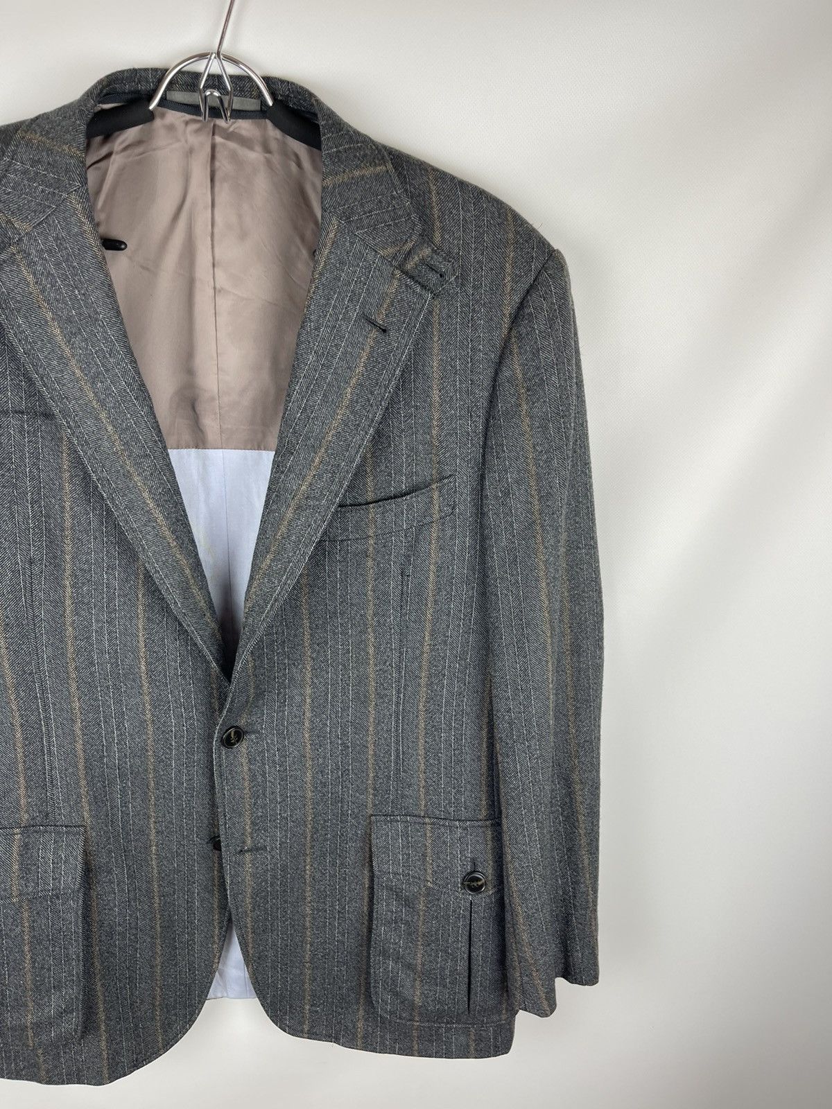 Suitsupply Suitsupply striped wool blazer jacket with zip lining Size 42R - 15 Thumbnail