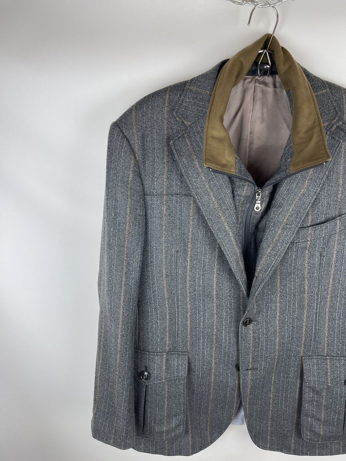 Suitsupply Suitsupply striped wool blazer jacket with zip lining Size 42R - 9 Thumbnail