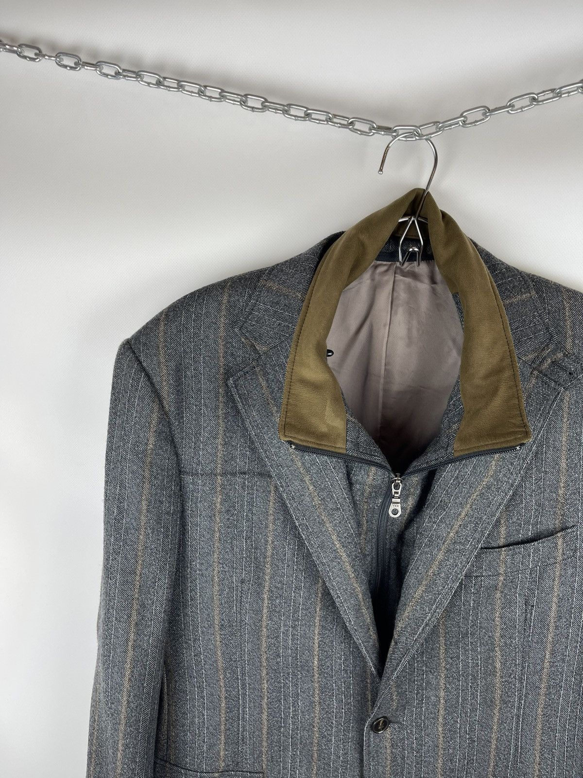 Suitsupply Suitsupply striped wool blazer jacket with zip lining Size 42R - 4 Thumbnail