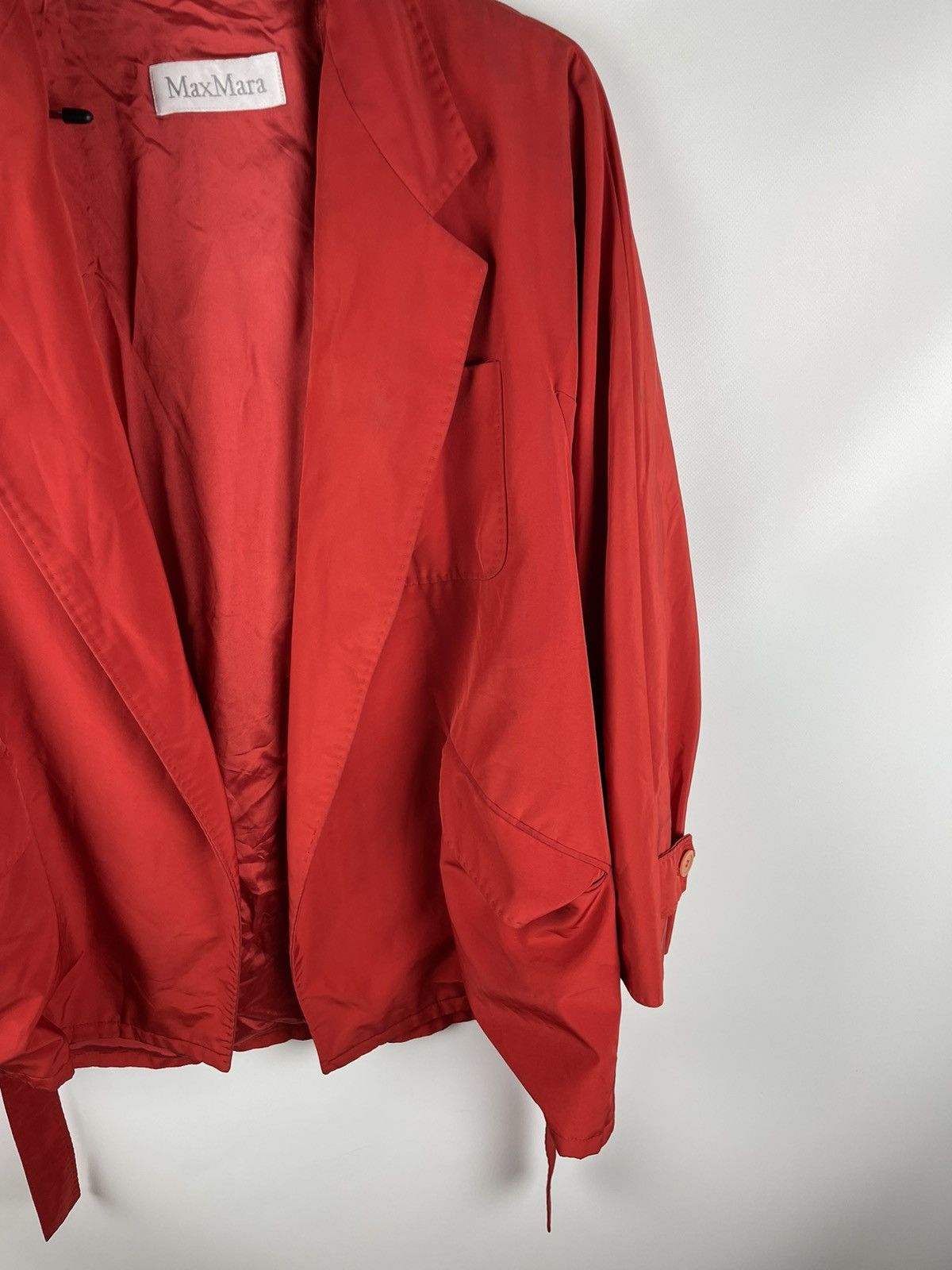 Max Mara MaxMara red light coat belted trench blazer jacket wmns Size L / US 10 / IT 46 - 5 Thumbnail