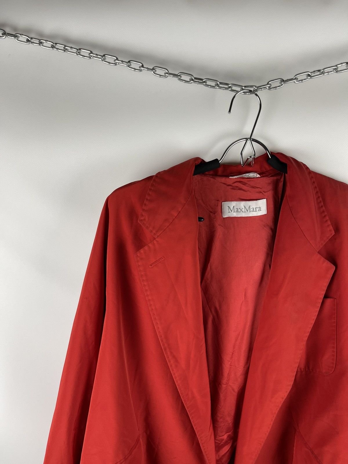 Max Mara MaxMara red light coat belted trench blazer jacket wmns Size L / US 10 / IT 46 - 2 Thumbnail
