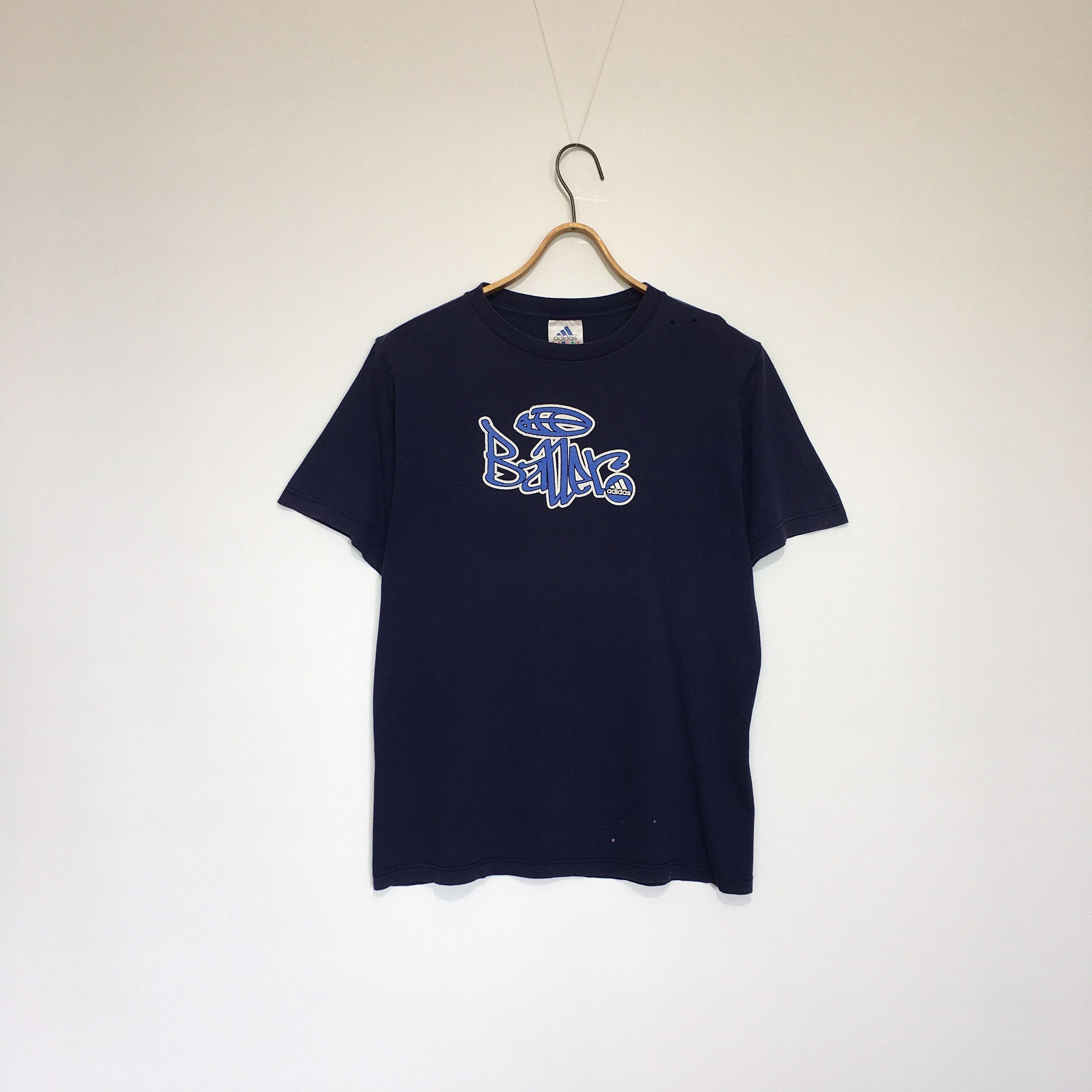 Adidas × Vintage Vintage 90s Adidas Baller Basketball Made in USA T-Shirt Size US S / EU 44-46 / 1 - 1 Thumbnail