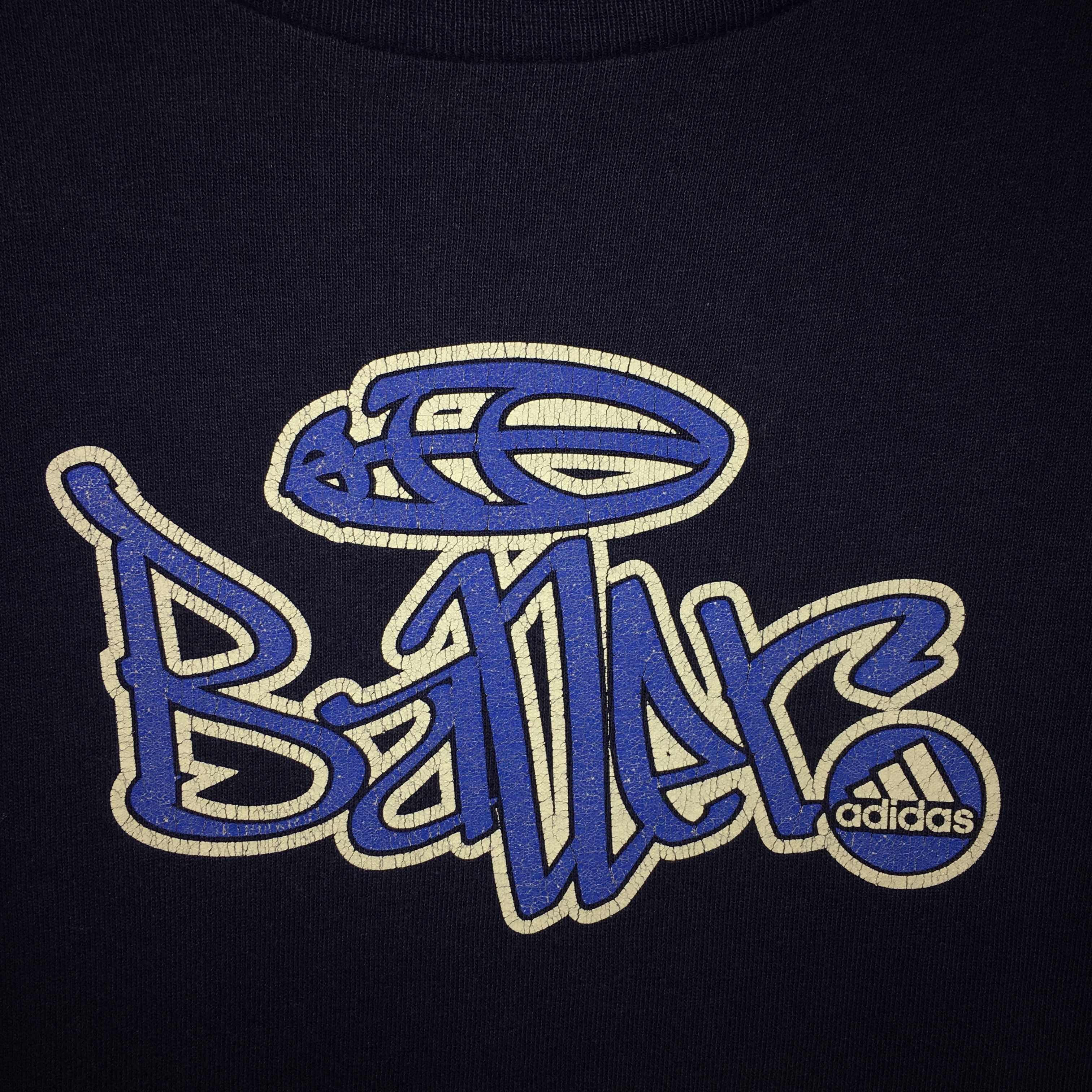 Adidas × Vintage Vintage 90s Adidas Baller Basketball Made in USA T-Shirt Size US S / EU 44-46 / 1 - 3 Thumbnail