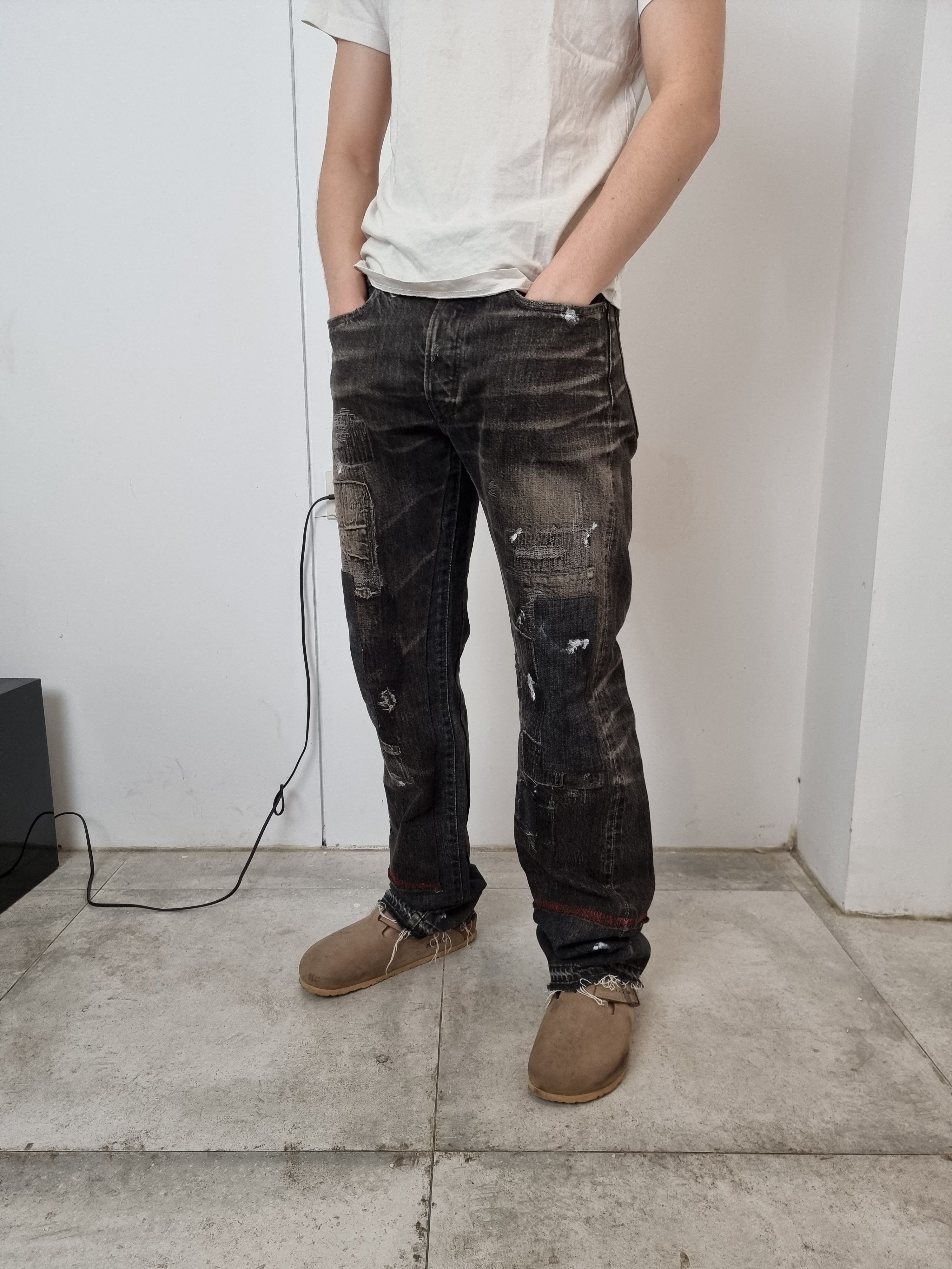 Kapital Kapital Destroyed Boro Denim Jeans Size US 31 - 4 Thumbnail