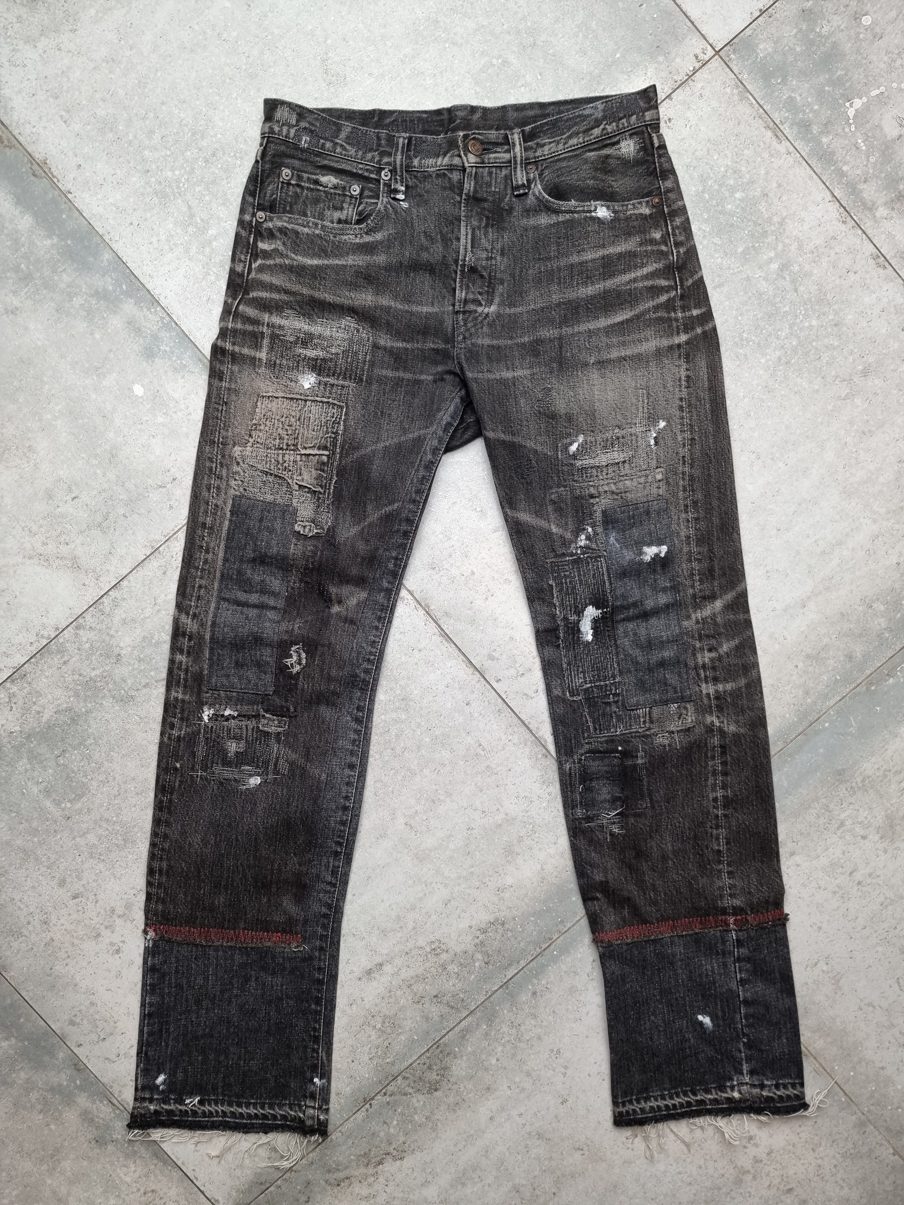 Kapital Kapital Destroyed Boro Denim Jeans Size US 31 - 1 Thumbnail