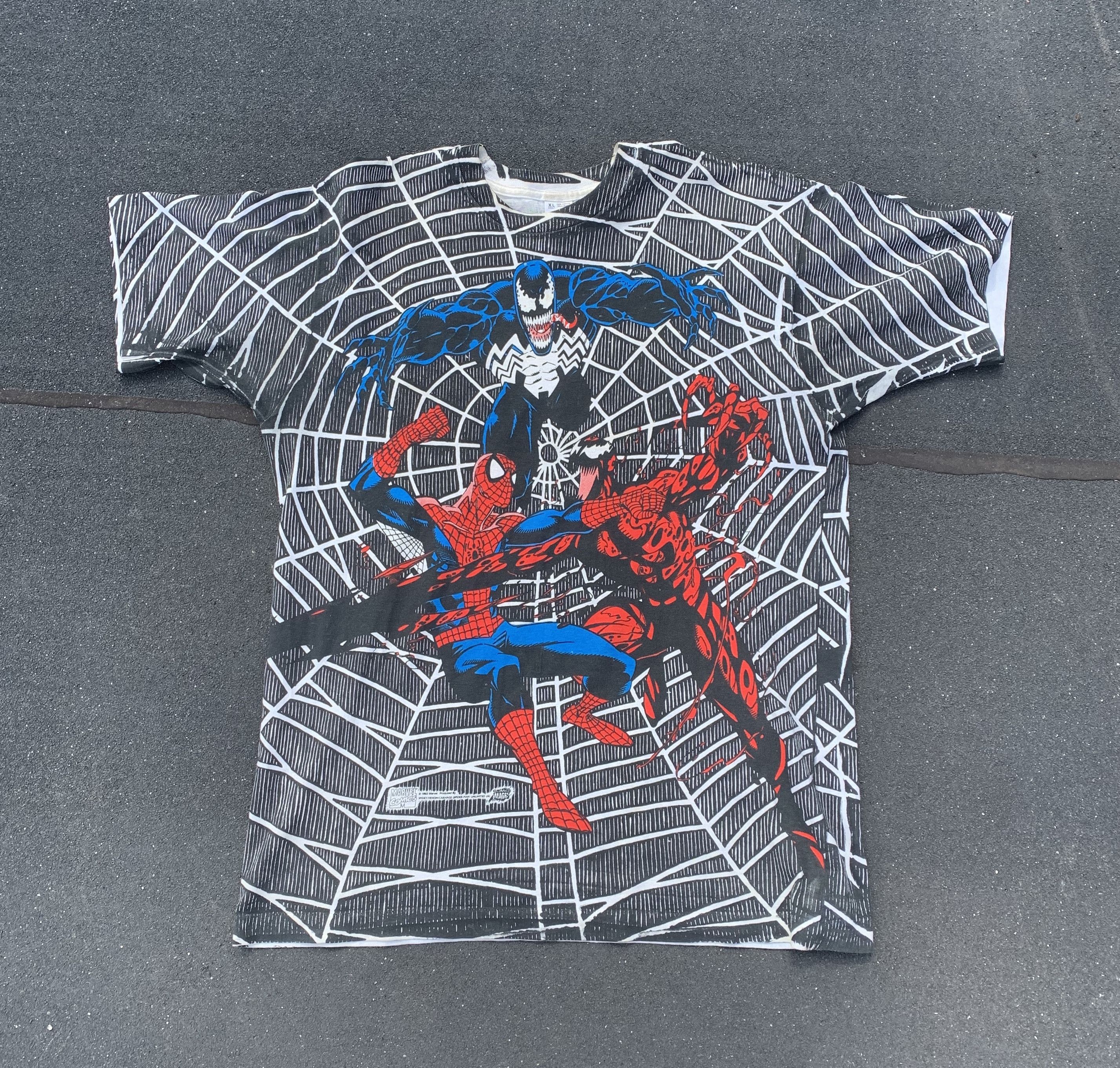 Marvel Comics × Other × Vintage 1993 Marvel Comics Tee Spiderman Venom Carnage AOP Size US XL / EU 56 / 4 - 1 Thumbnail