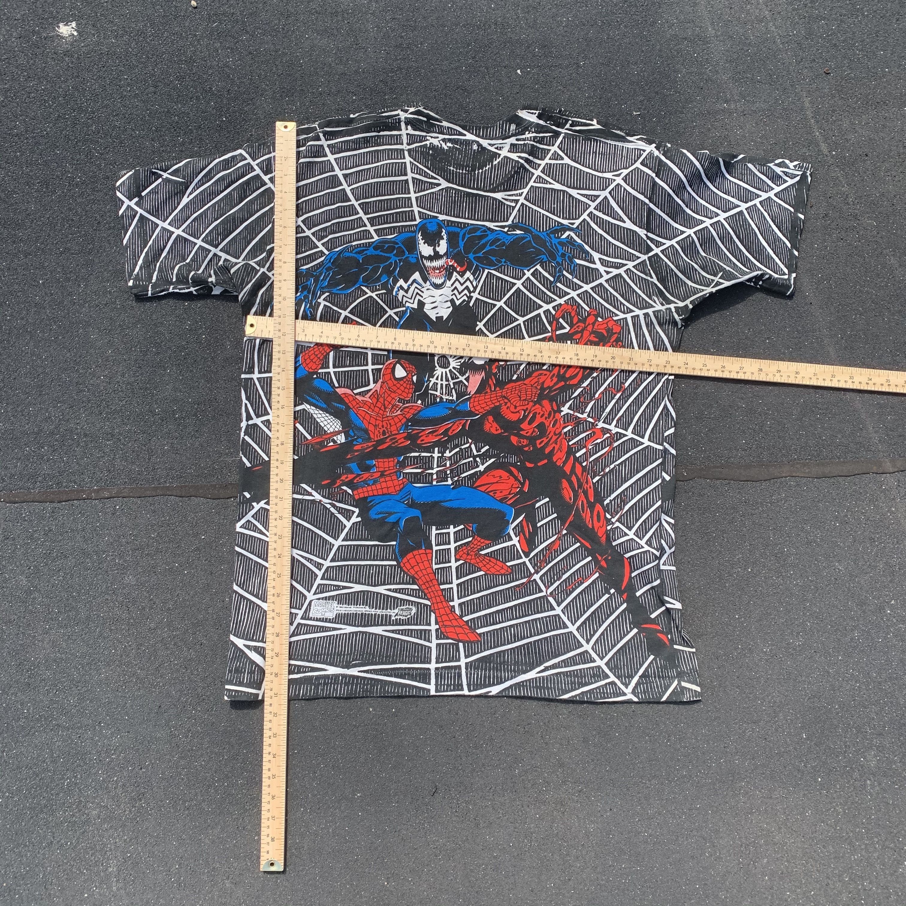 Marvel Comics × Other × Vintage 1993 Marvel Comics Tee Spiderman Venom Carnage AOP Size US XL / EU 56 / 4 - 7 Thumbnail