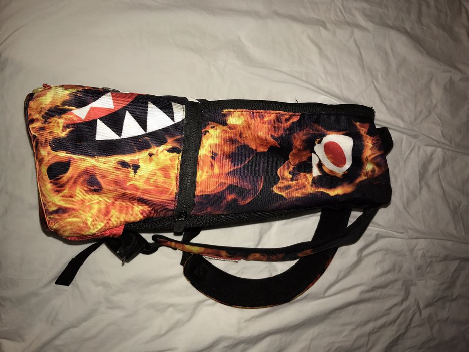 Sprayground Fire Shark Backpack for Men